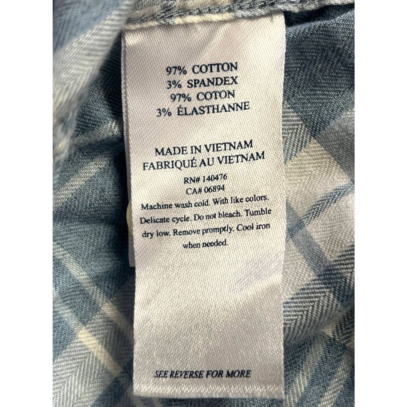 Faherty Faherty Flannel Shirt Button-Up Long Sleeve Plaid Stretch 2XL Men Blue and White Size US XXL / EU 58 / 5 - 6 Thumbnail