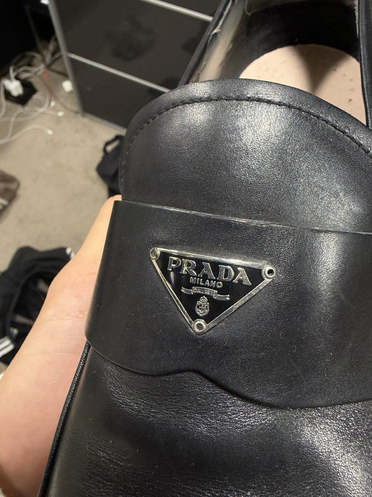 Prada Prada Leather Penny Logo Loafers Size US 11 / EU 44 - 6 Thumbnail