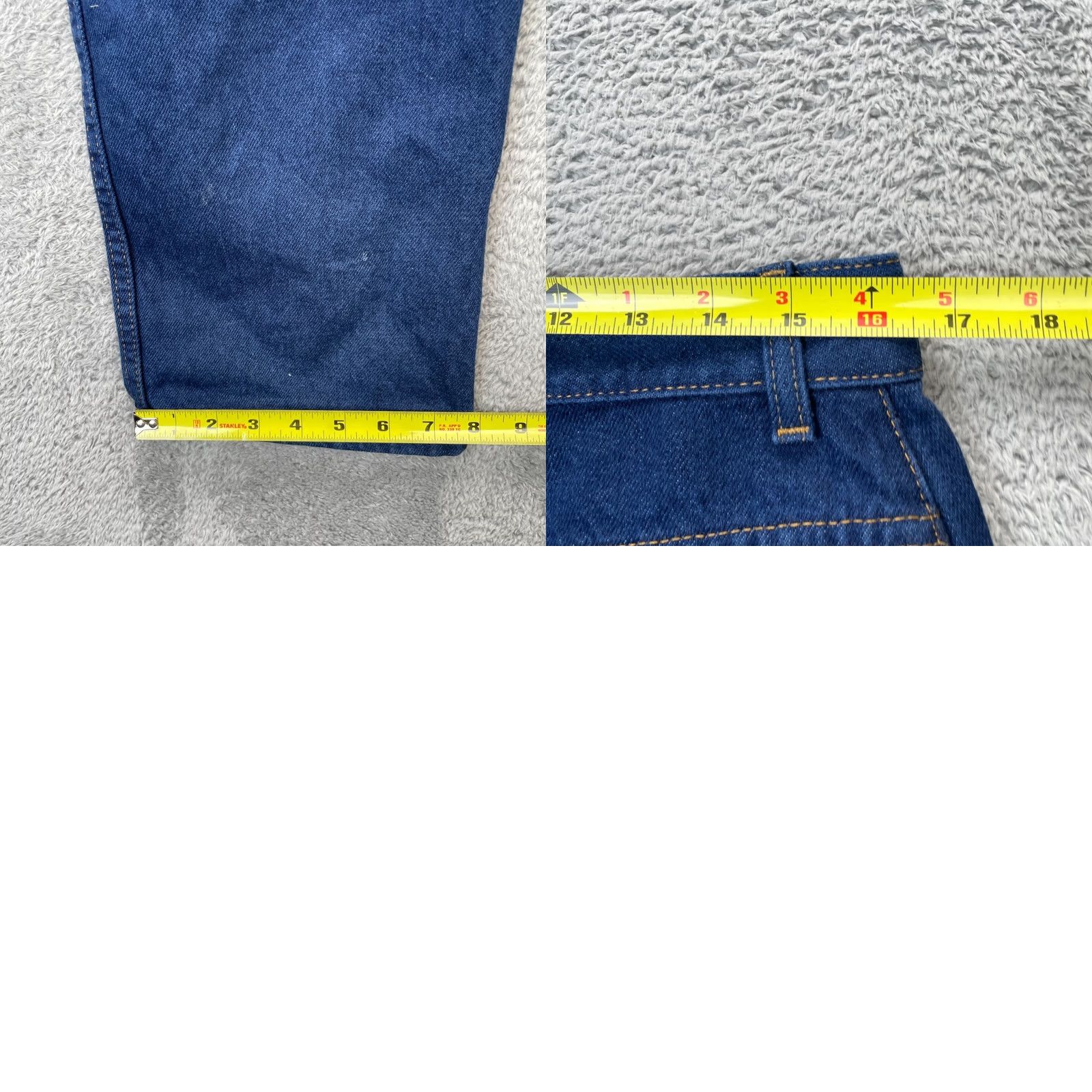Vintage VINTAGE LL Bean Jeans Womens 16 Tall Blue Ultra High Rise Relaxed Tapered Leg Logo Denim Shirt? Size 24" / US 00 / IT 34 - 8 Thumbnail