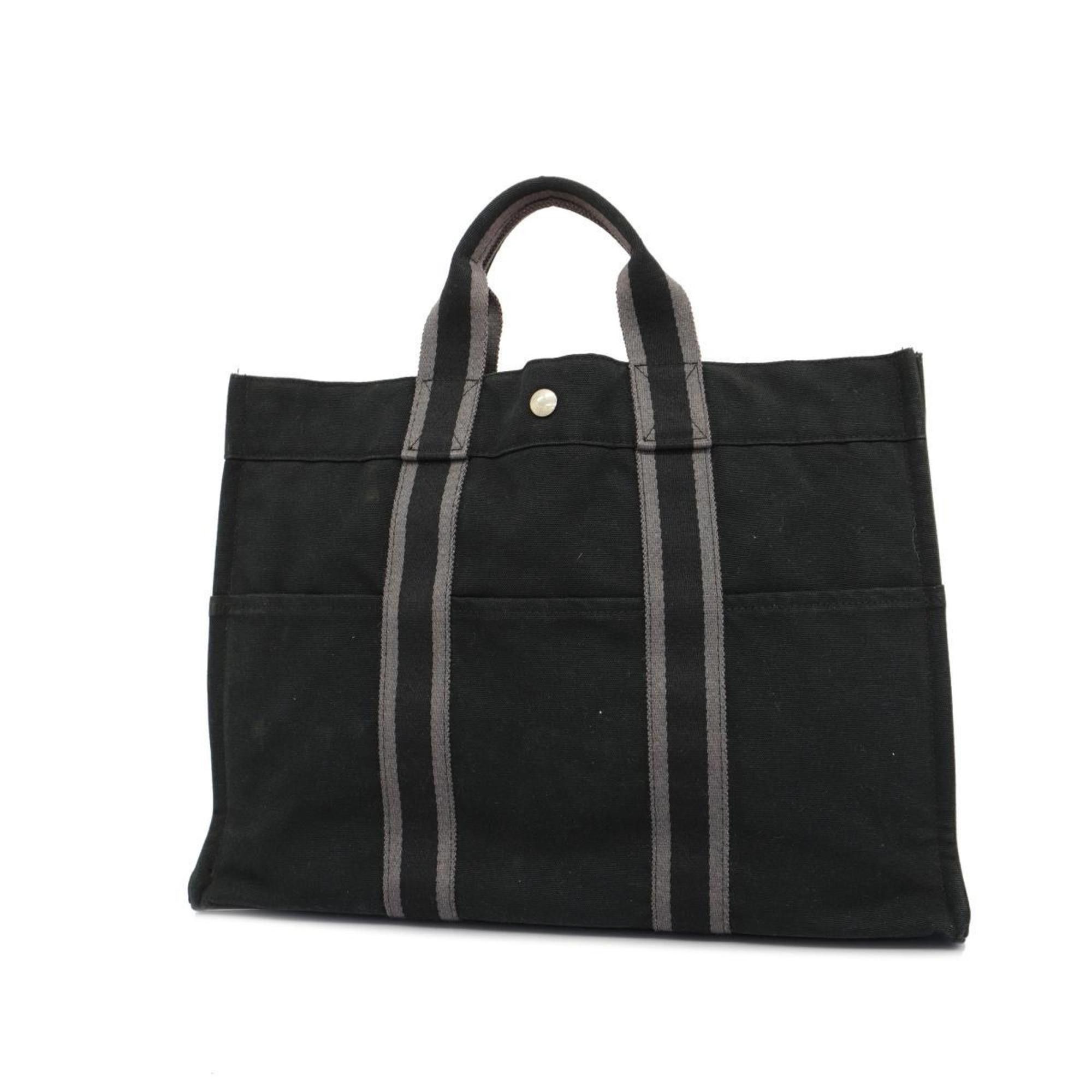 image of Hermes Tote Bag Foult Mm Canvas Black Men's Women's