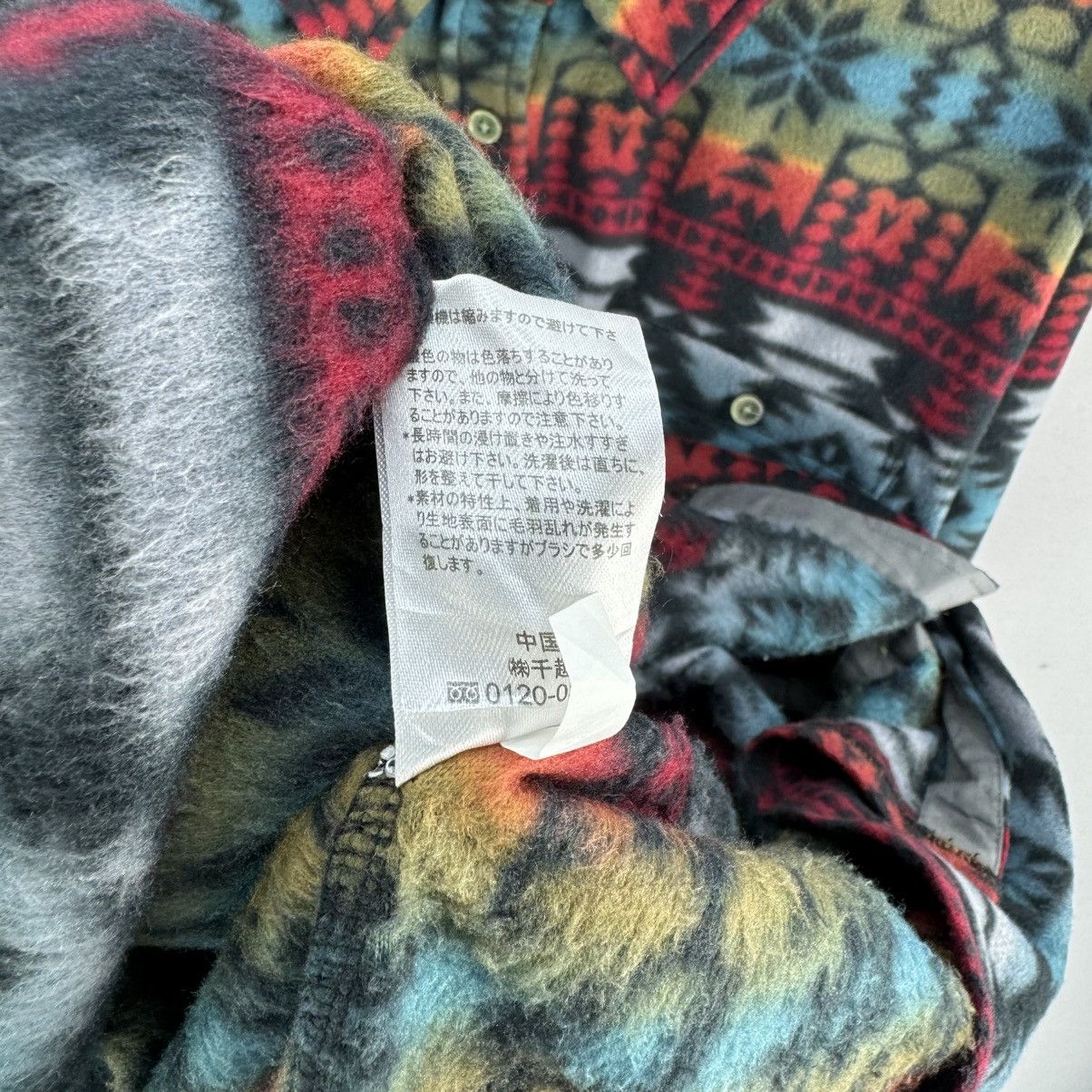 Japanese Brand Vintage Navajo Aztec Pattern Fleece Overshirt Size US XXL / EU 58 / 5 - 12 Thumbnail