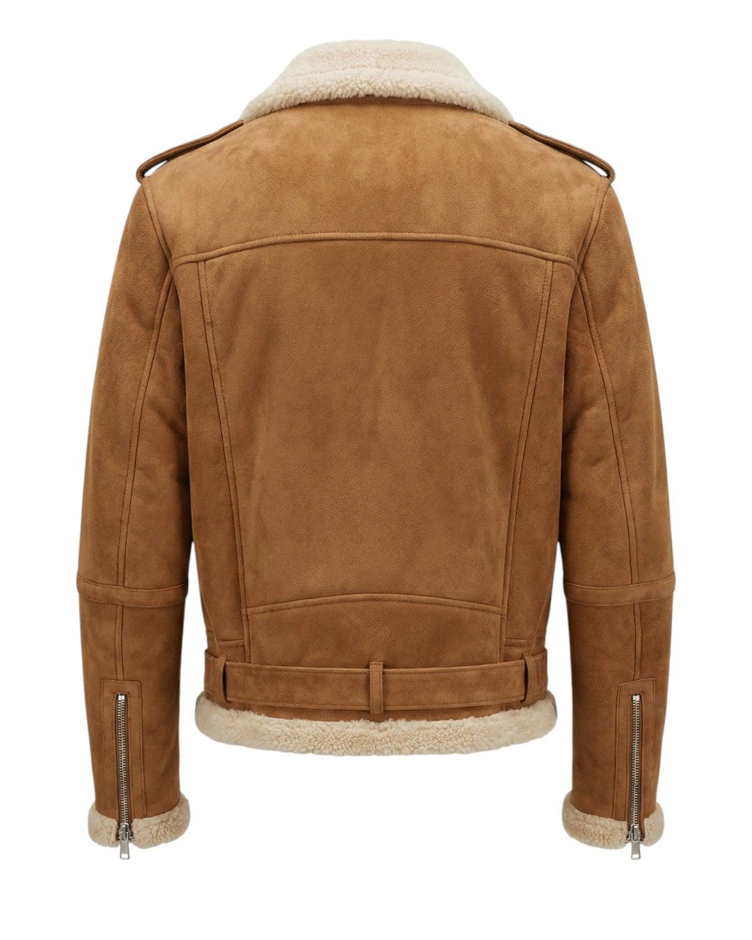Dsquared2 HEAVY SHEARLING LEATHER BIKER JACKET Size US M / EU 48-50 / 2 - 2 Thumbnail