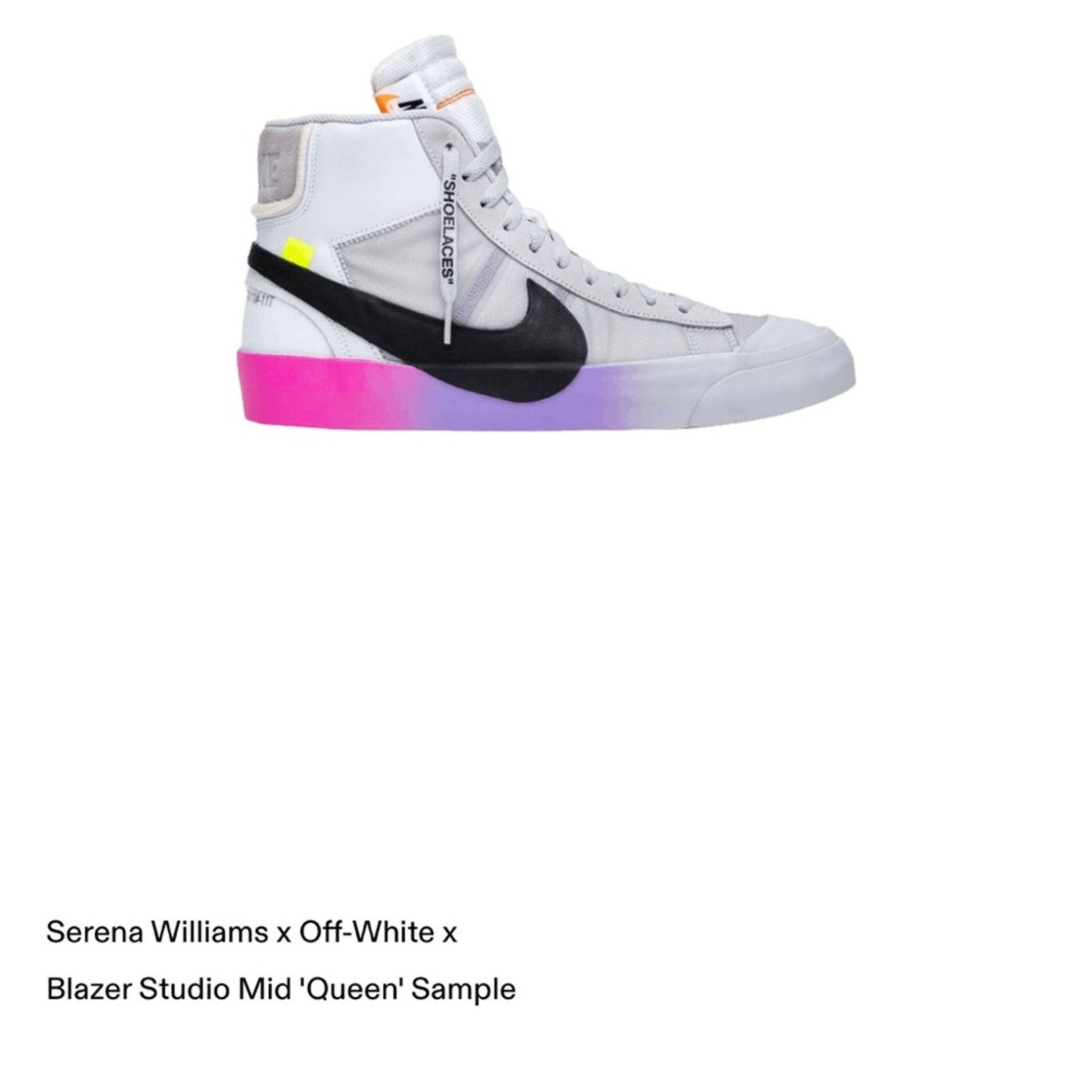 Nike Serena Williams x Off-White x Blazer Studio Mid Sample VNDS Size US 8.5 / EU 41-42 - 13 Thumbnail
