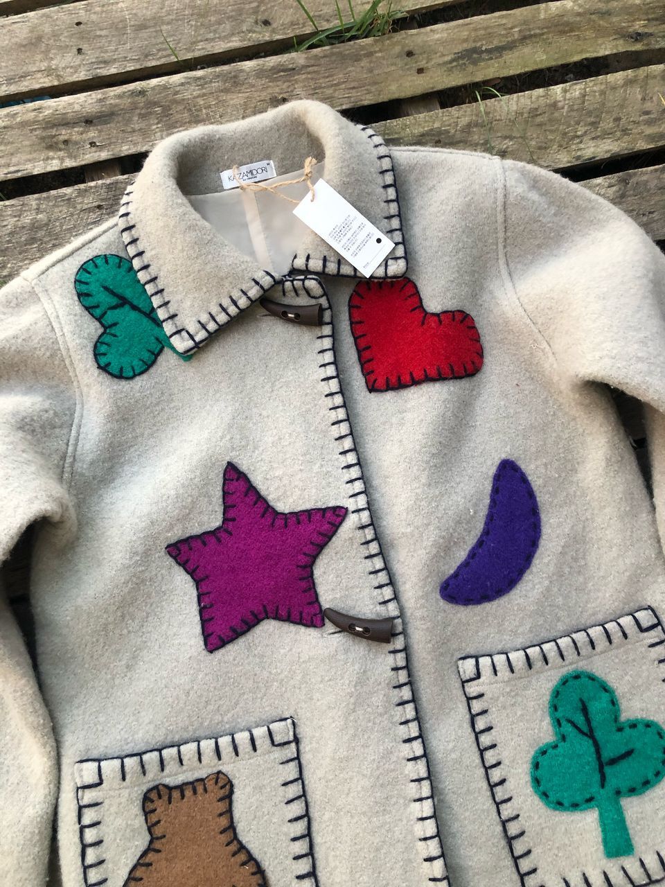 Japanese Brand × Vintage Vintage Kazamidori Patches Wool Jacket Size US M / EU 48-50 / 2 - 3 Thumbnail