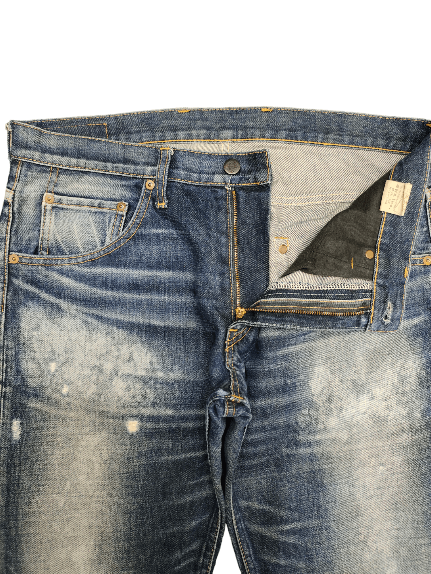 Kapital Japanese Brand Rna Inc. Acid Wash Distressed Denim Jeans Size US 32 / EU 48 - 12 Thumbnail
