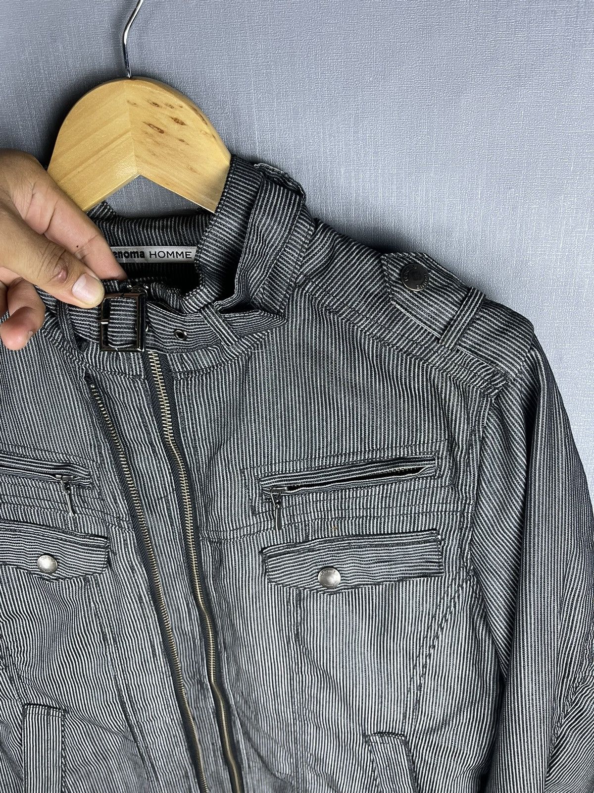 Renoma 🔥RENOMA HOMME Multipocket Harringbone Stripes Jacket Size US M / EU 48-50 / 2 - 8 Thumbnail