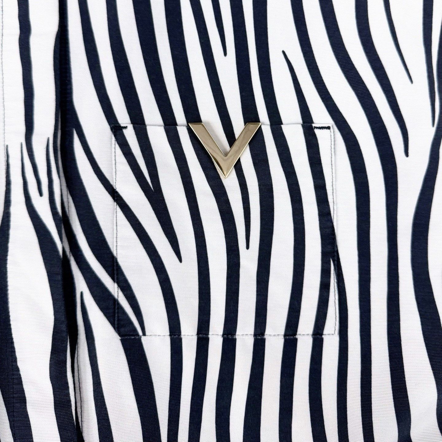 Valentino Valentino Runway Black White Stripe Shirt Jacket Size US XXS / EU 40 - 5 Thumbnail