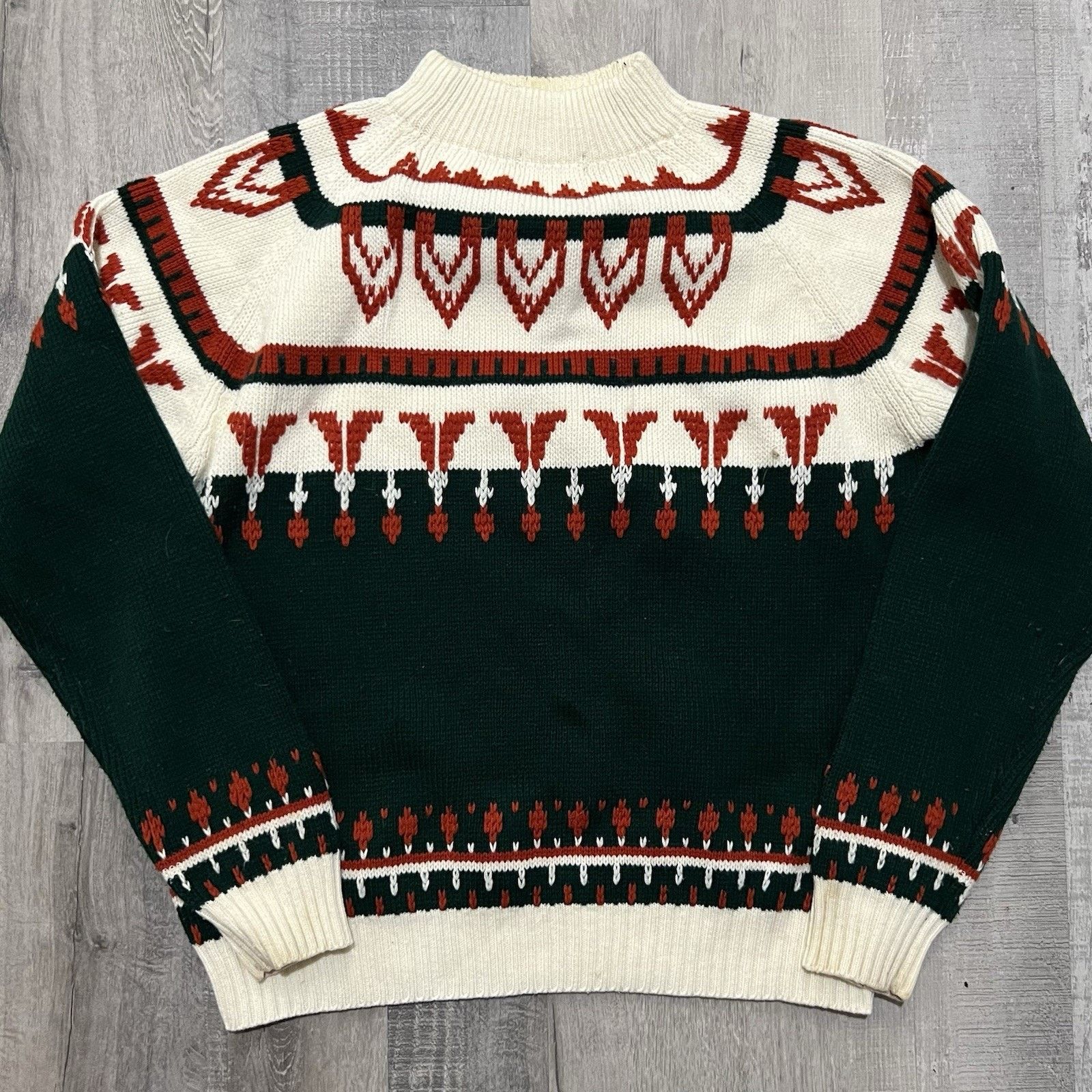 Vintage VTG 70s 80s JCPenney Acrylic Fair Isle Pull Over Sweater L Size US L / EU 52-54 / 3 - 2 Thumbnail
