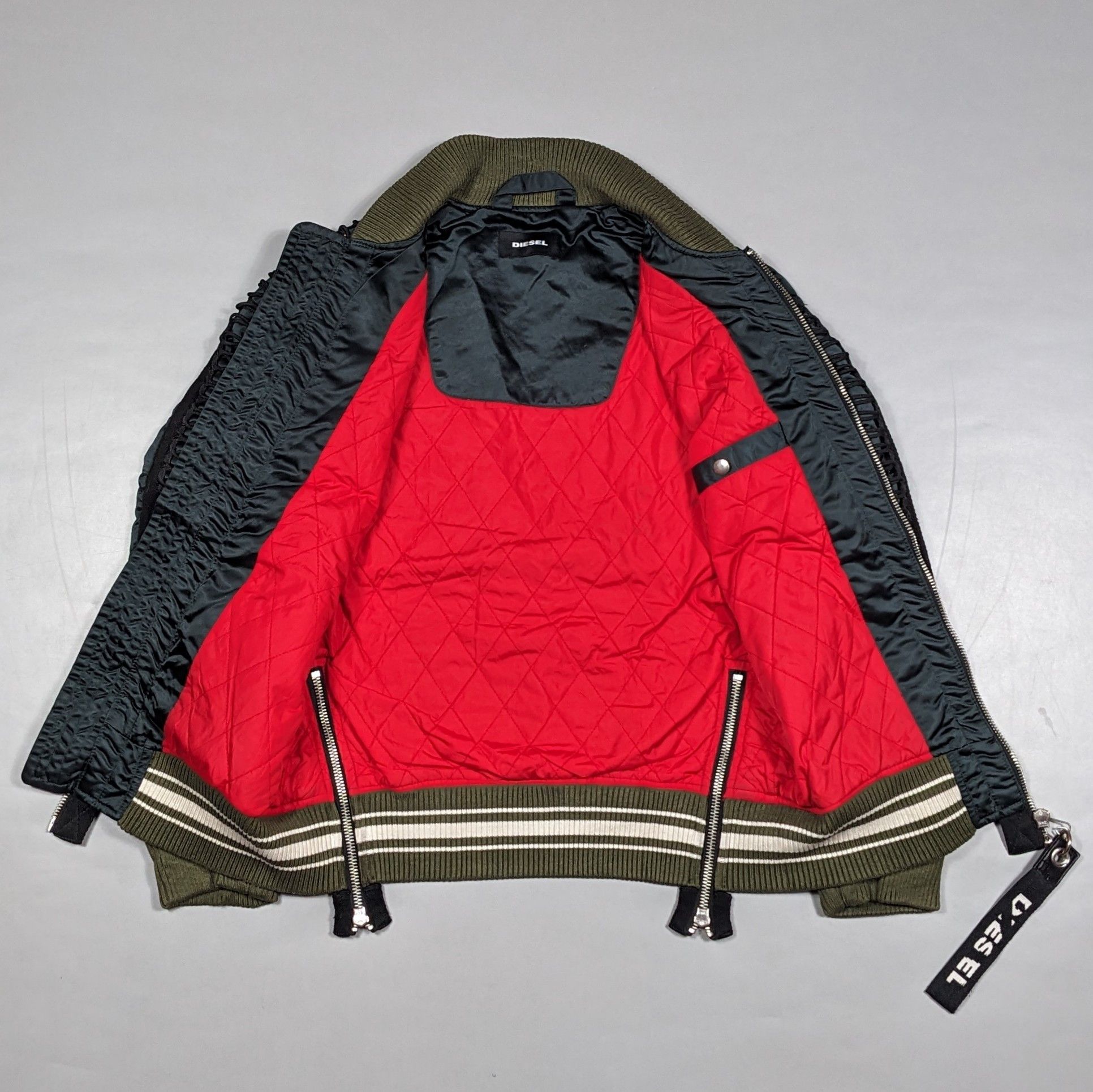 Diesel diesel ribbed sleeve bomber jacket Size US S / EU 44-46 / 1 - 3 Thumbnail