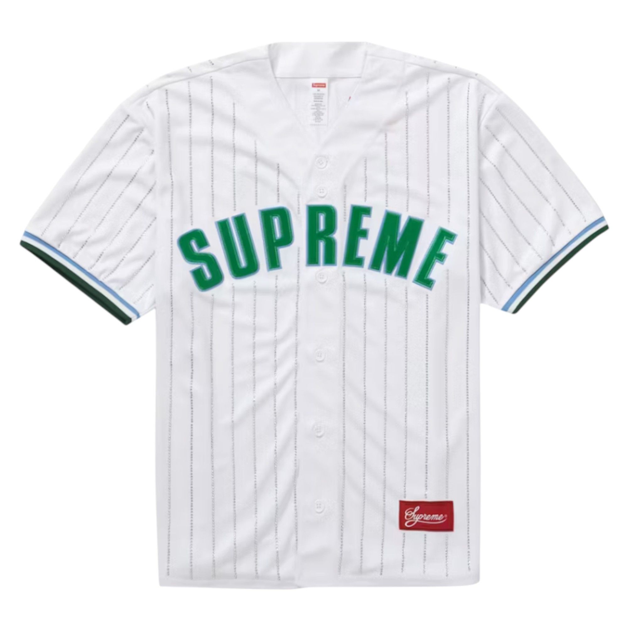 Nike × Supreme Supreme Nike Leather Baseball Jersey White | Grailed