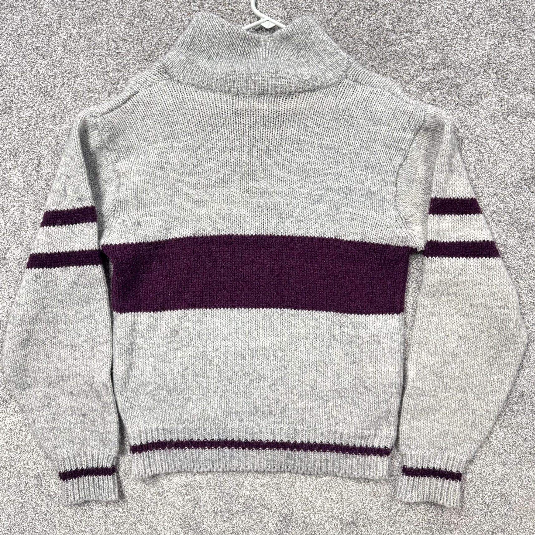 Vintage VINTAGE Chapel Hill Sweater Male Medium Shawl Collar Striped Gray Maroon Knit Pullover College Preppy Grandpacore Mens Shirts Size US M / EU 48-50 / 2 - 6 Thumbnail