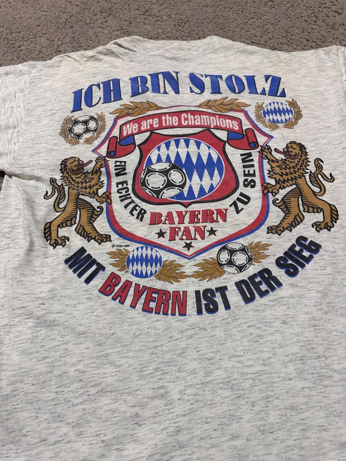 Other Vintage 1994 FC Bayern Munich Soccer Tee Sz S Size US L / EU 52-54 / 3 - 6 Thumbnail