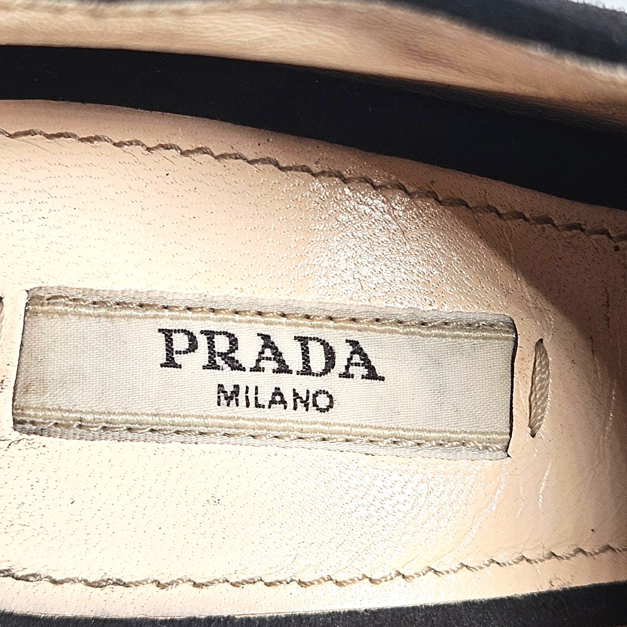 Prada VTG Y2K Prada blk suede peeptoe ankle-strap platform booties Size US 9 / IT 39 - 5 Thumbnail