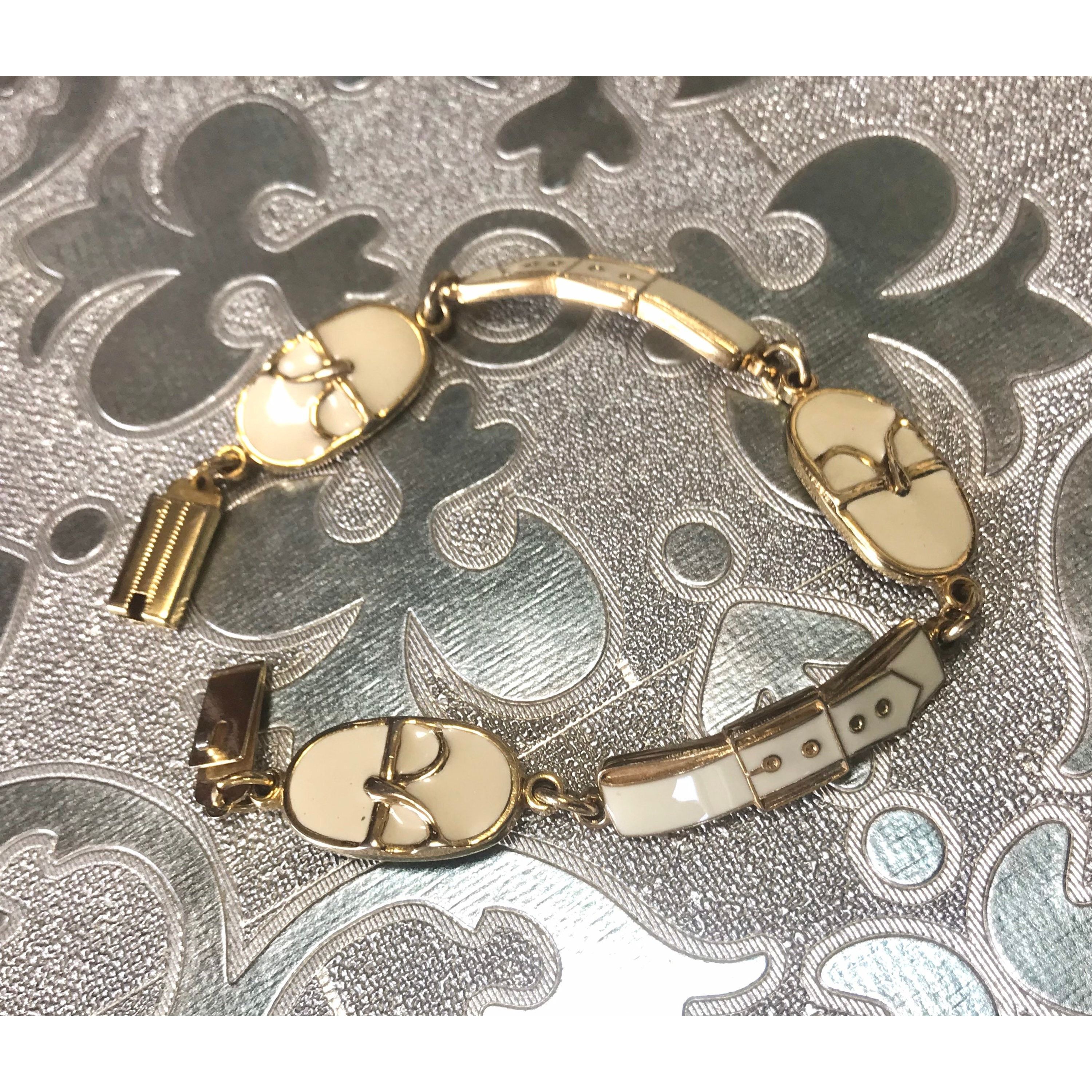 Roberta di Camerino Vintage Roberta di Camerino chain bracelet with white logo Size ONE SIZE - 2 Thumbnail