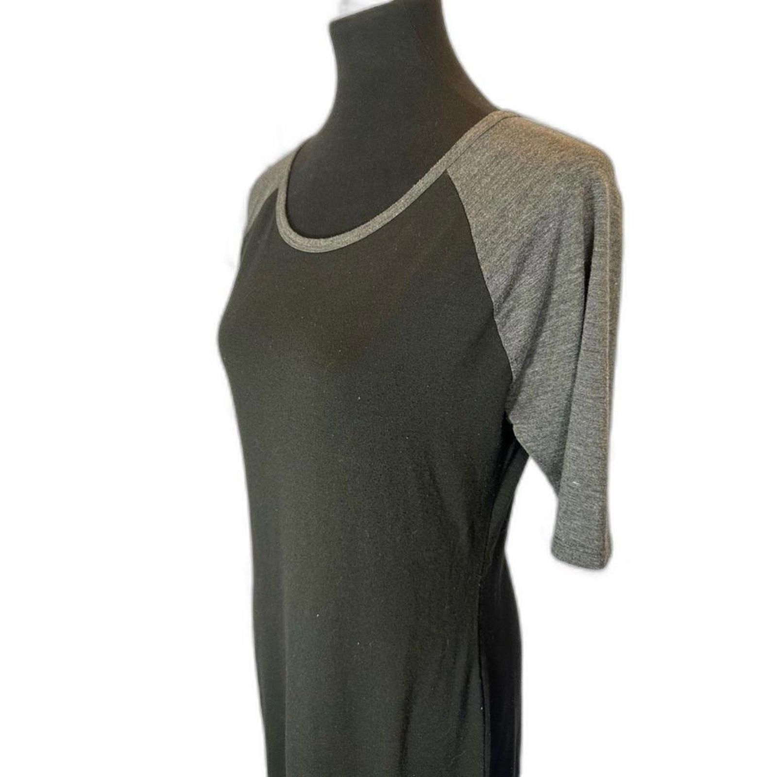 Designer Giddy Up Glamour Casual Dress - Black & Gray Size L / US 10 / IT 46 - 3 Thumbnail