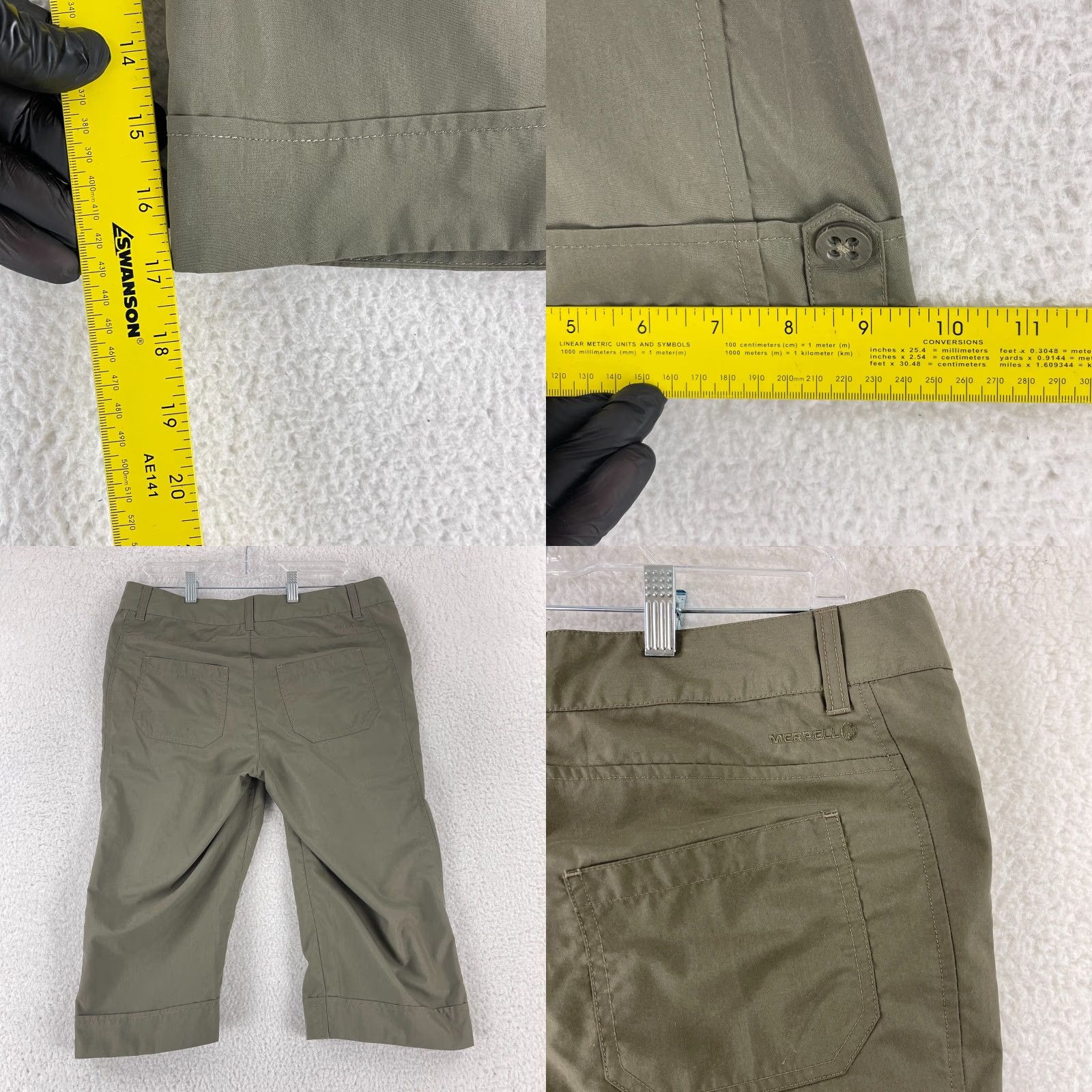 Merrell Merrell Brown Cropped Straight Pants Womens Hiking Outdoors Mid-Rise Size 32" / US 10 / IT 46 - 9 Thumbnail