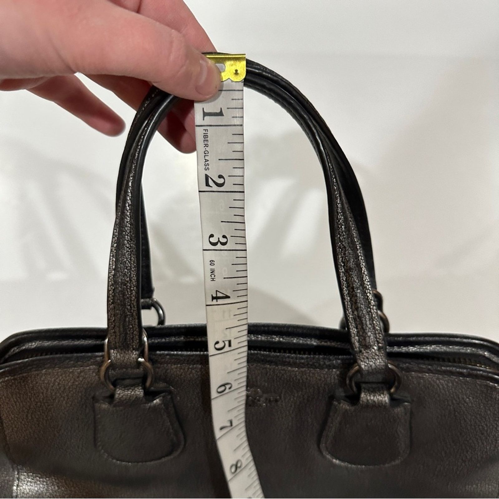 Coach Coach Nolita Gunmetal Leather Metallic Satchel Shoulder Bag Size ONE SIZE - 13 Thumbnail