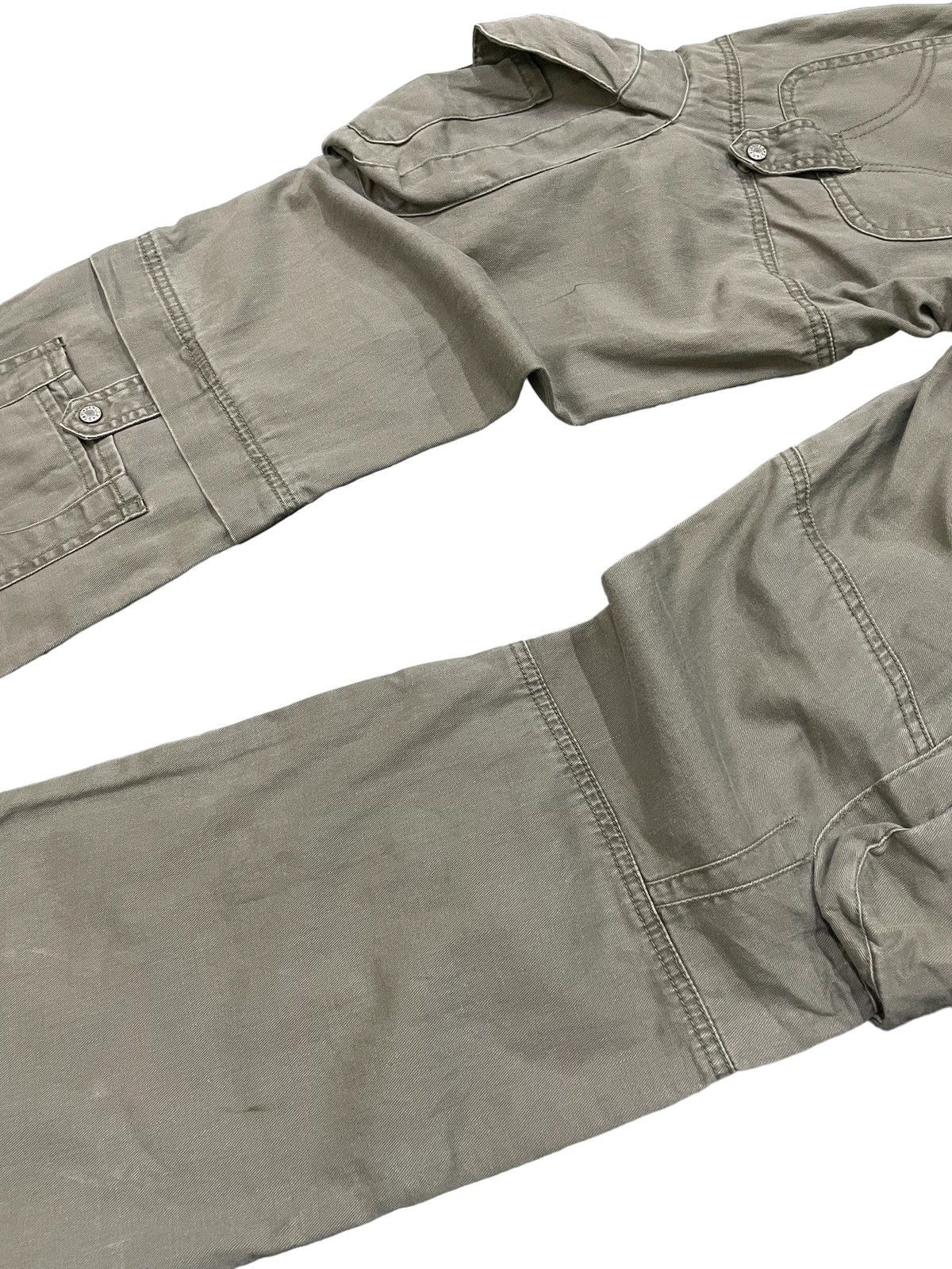 Le Grande Bleu (L.G.B.) × PPFM × Tete Homme Vanilla Star Japan Flared Gask Multi Pocket Cargo Pants Size US 30 / EU 46 - 18 Thumbnail