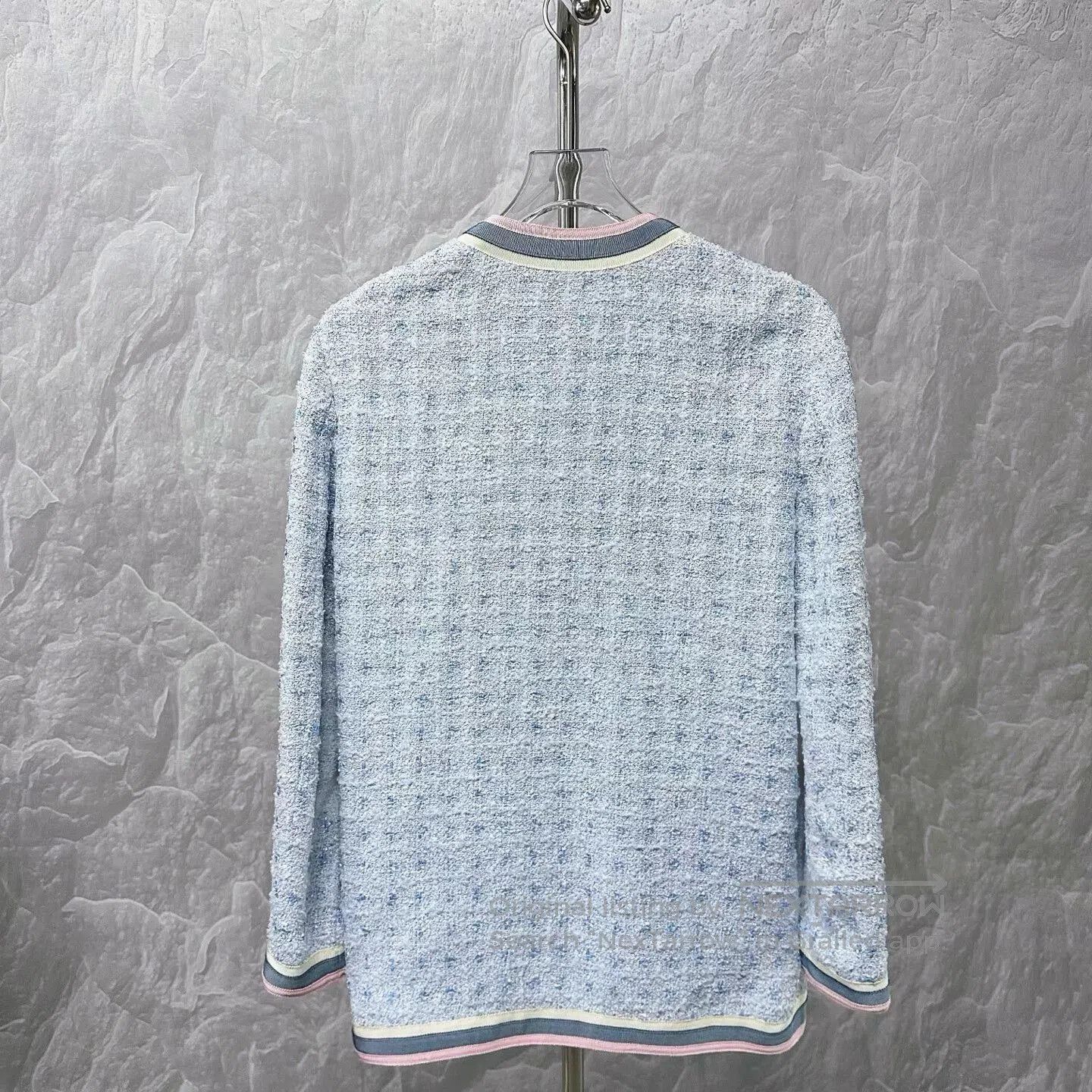 Gucci blue pink tweed chanel style jacket. Size M / US 6-8 / IT 42-44 - 4 Thumbnail