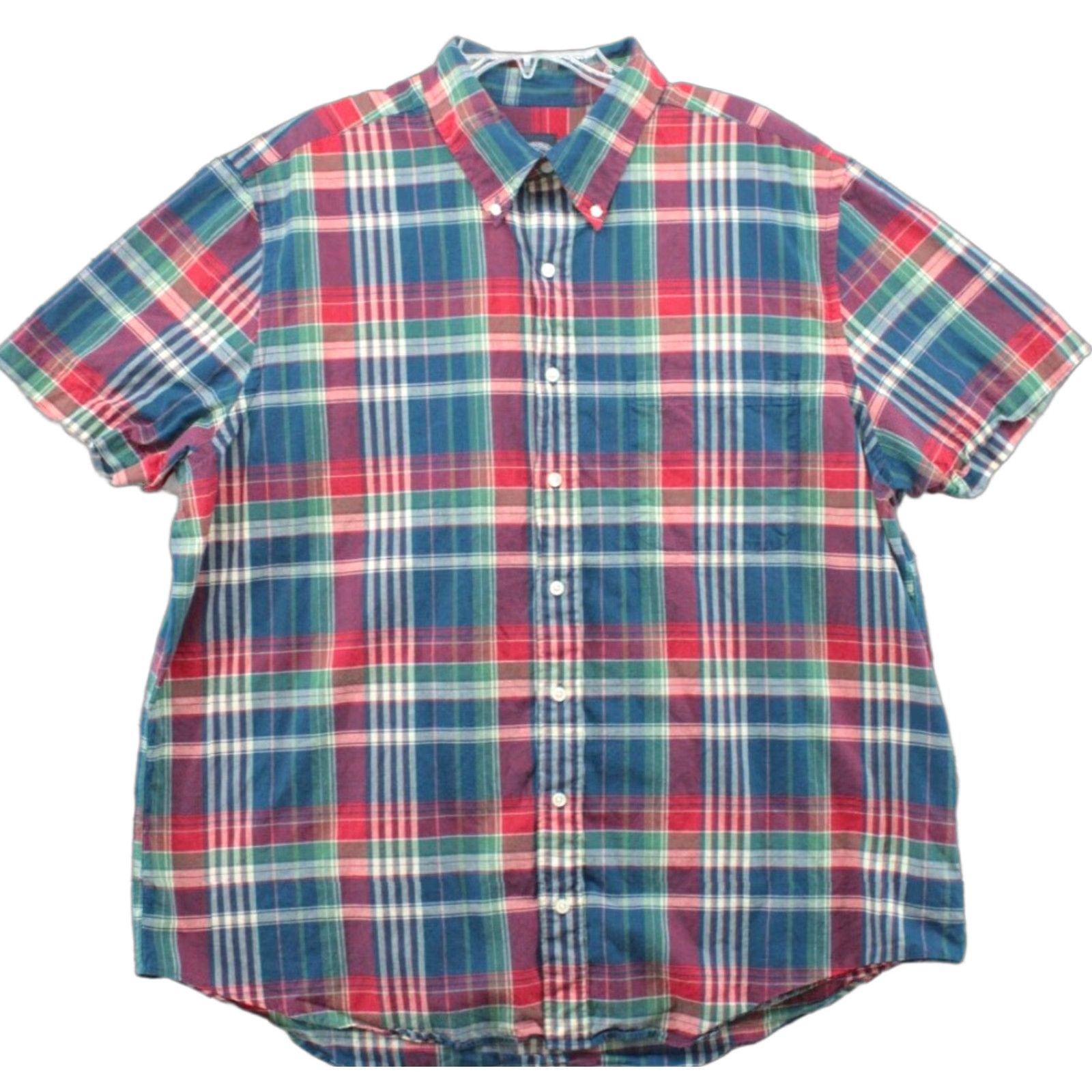 Brooks Brothers Brooks Brothers 1818 Shirt Men's 1XL Short Sleeve Plaid Multicolor Button Down Size US XL / EU 56 / 4 - 1 Thumbnail