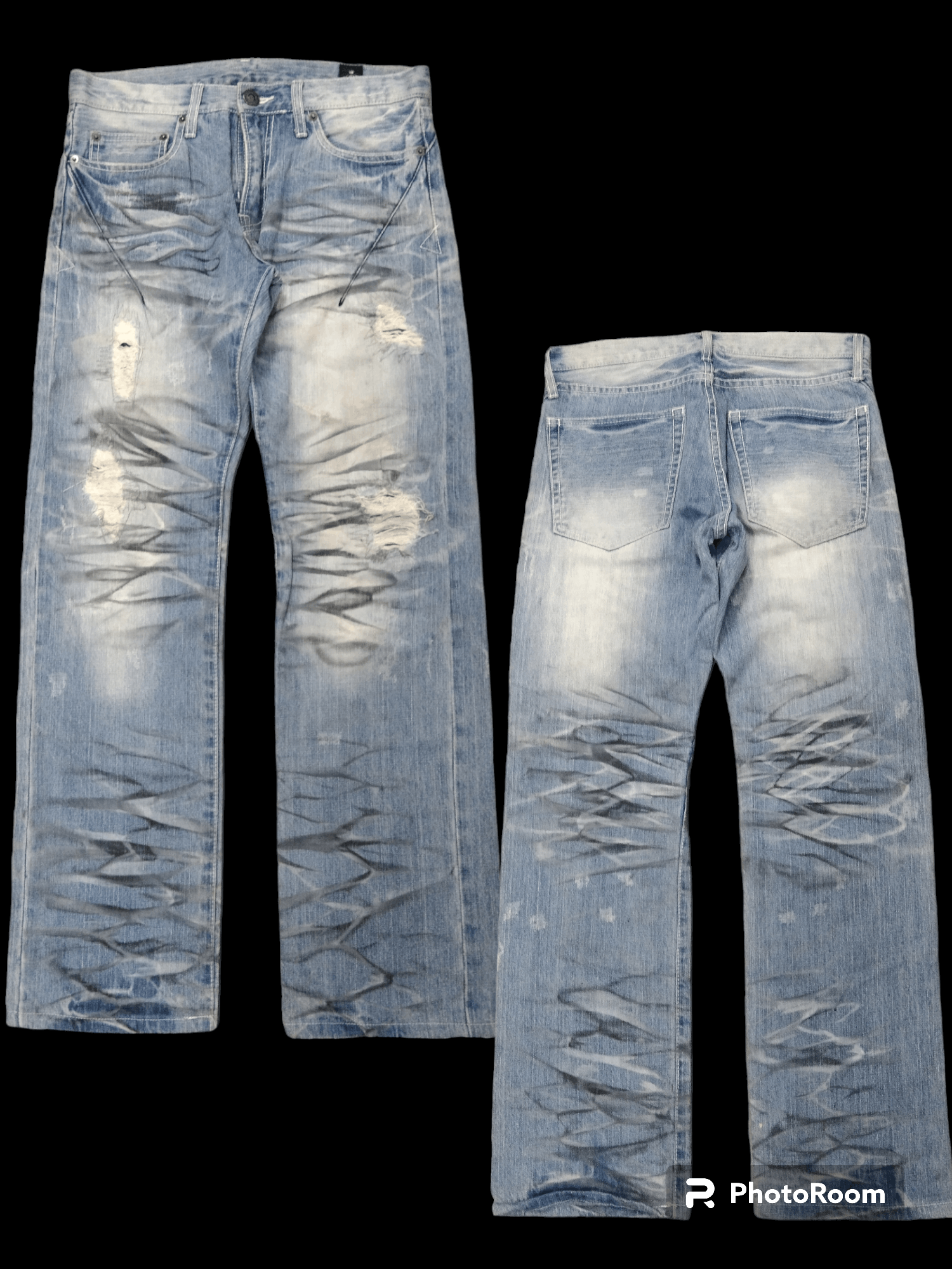 semanticdesign SiCK DISTRESSED SEMANTIC DESIGN DENIM PANTS Size US 30 / EU 46 - 1 Thumbnail