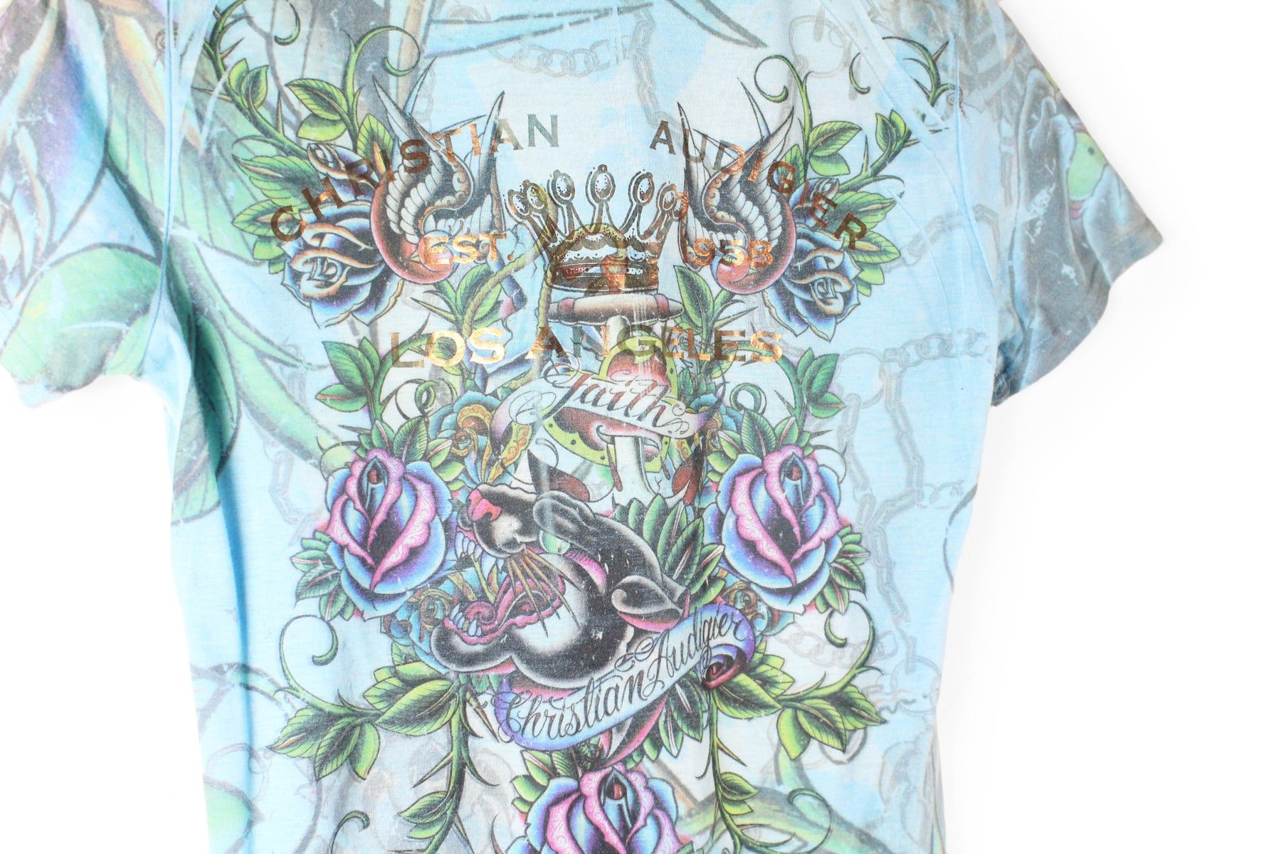 Christian Audigier × Ed Hardy Ed Hardy by Christian Audigier Polo T-Shirt Women's Medium Size M / US 6-8 / IT 42-44 - 5 Thumbnail