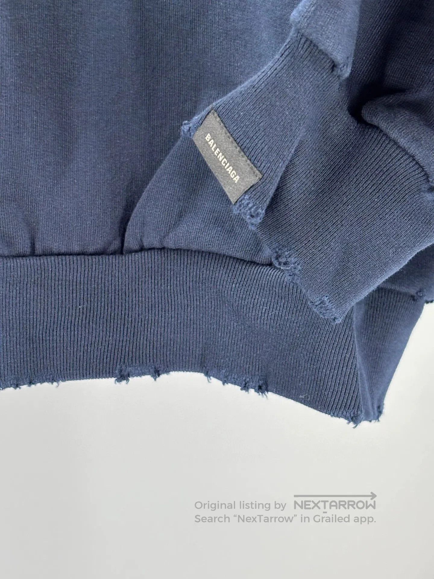Balenciaga balenciaga blue hooded sweatshirt for men and women. Size US L / EU 52-54 / 3 - 2 Thumbnail