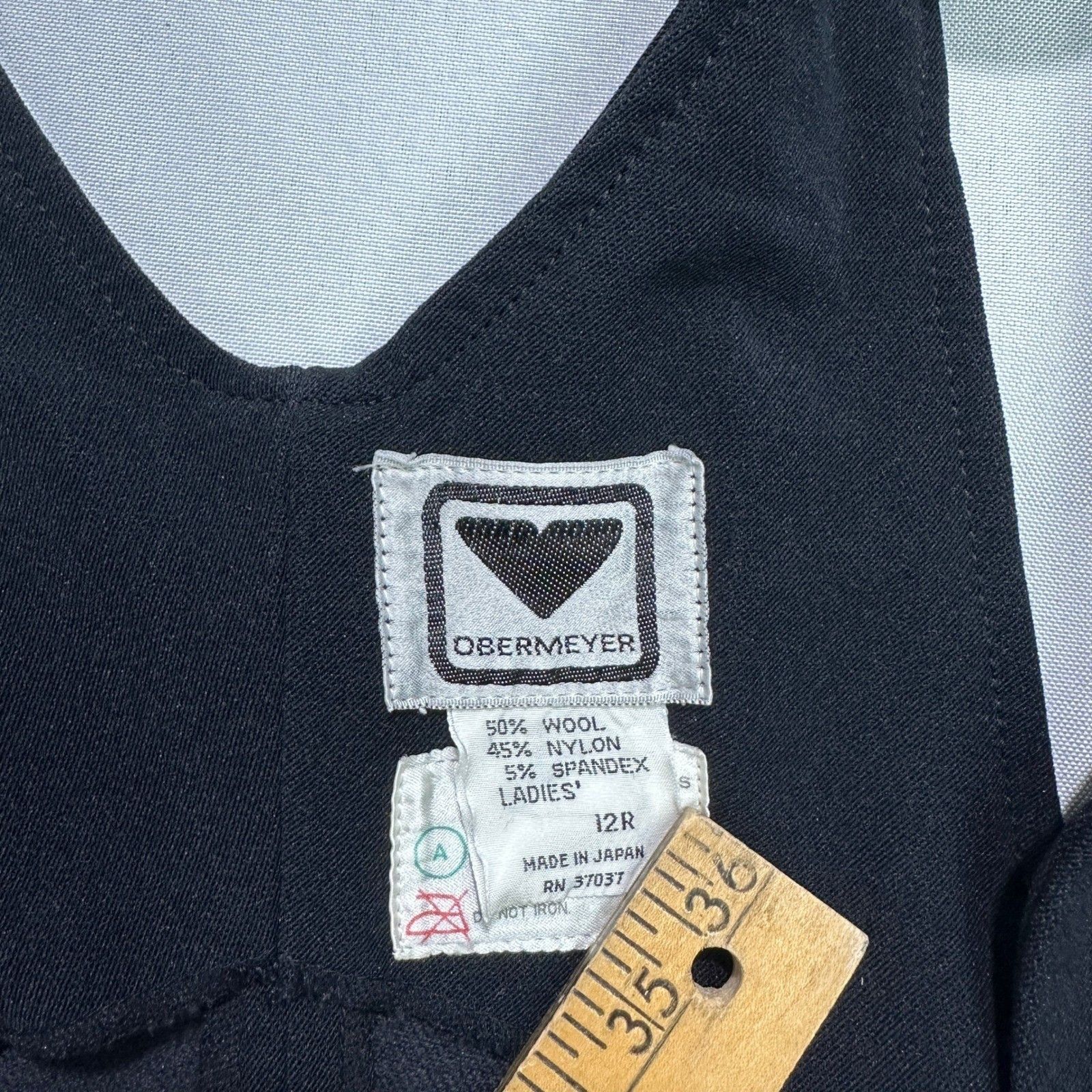 Obermeyer Vintage Obermeyer Women's Black Ski Overalls Bib Pants 12R Size 30" / US 8 / IT 44 - 2 Thumbnail
