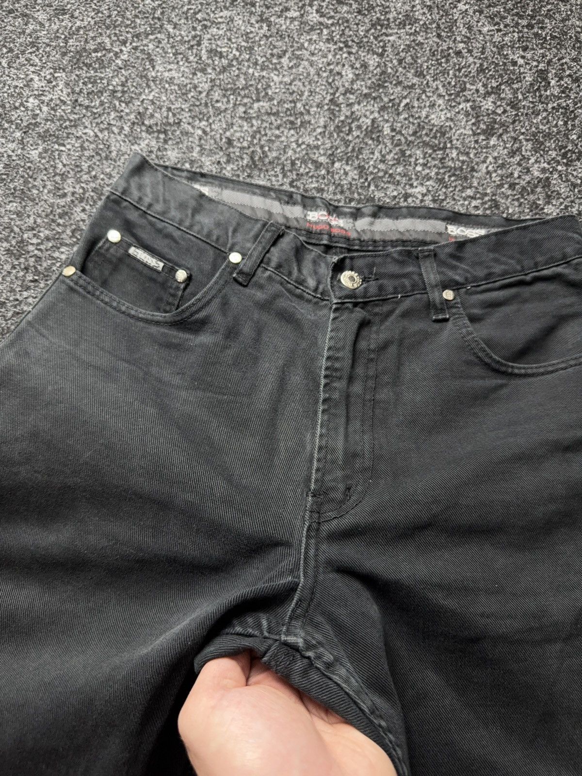 Hugo Boss Retro VNTG 90s Hugo Boss Faded Black Pants Straight Fit Y2K Size US 30 / EU 46 - 6 Thumbnail