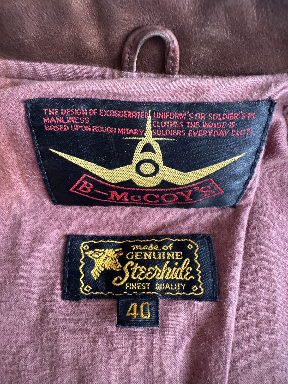 The Real McCoy's B-McCoy’s Brown Steerhide Leather Jacket Size US M / EU 48-50 / 2 - 3 Thumbnail