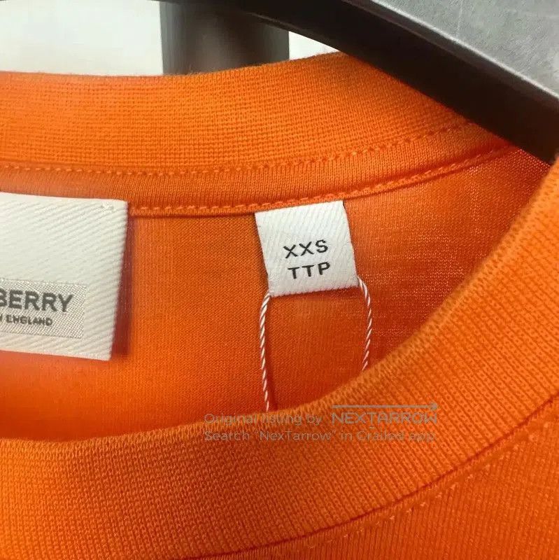 Burberry Burberry Women’s Orange Cotton Short Sleeve T-shirt. Size XXS / US 00 / IT 34 - 4 Thumbnail