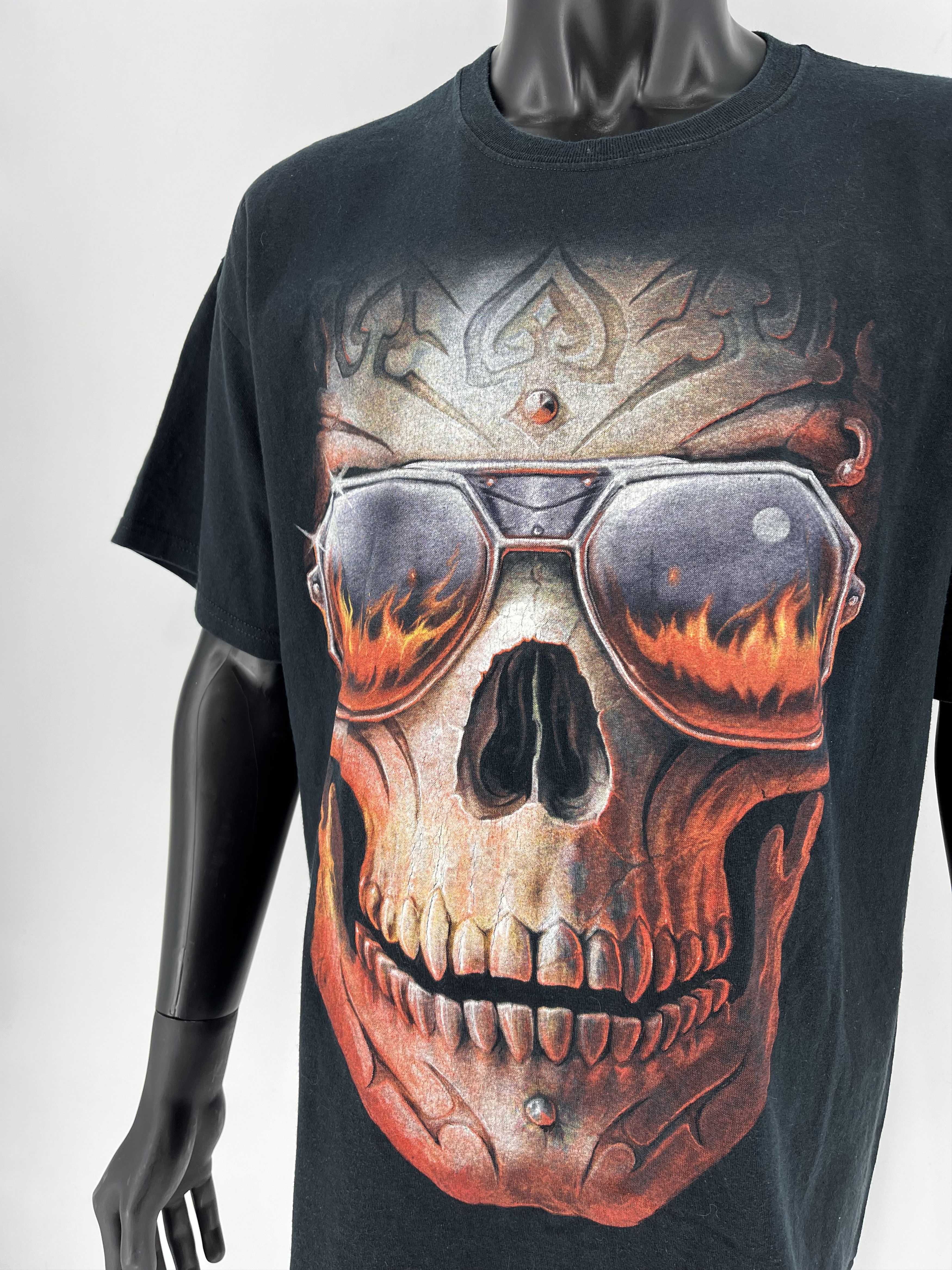 Band Tees Skulls T-shirt Vintage Rock Metal Size XL Black Reverse Logo Size US XL / EU 56 / 4 - 7 Thumbnail