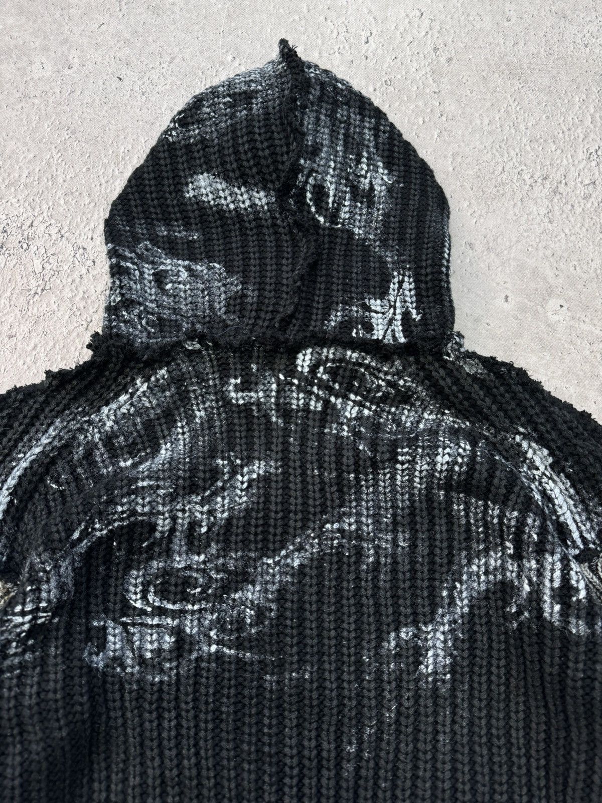 Hysteric Glamour × Japanese Brand × Vintage SALE💣💣CRAZY JUNYA WATANABE STYLE HOODED SWEATER OVERPRINT Size US L / EU 52-54 / 3 - 12 Thumbnail