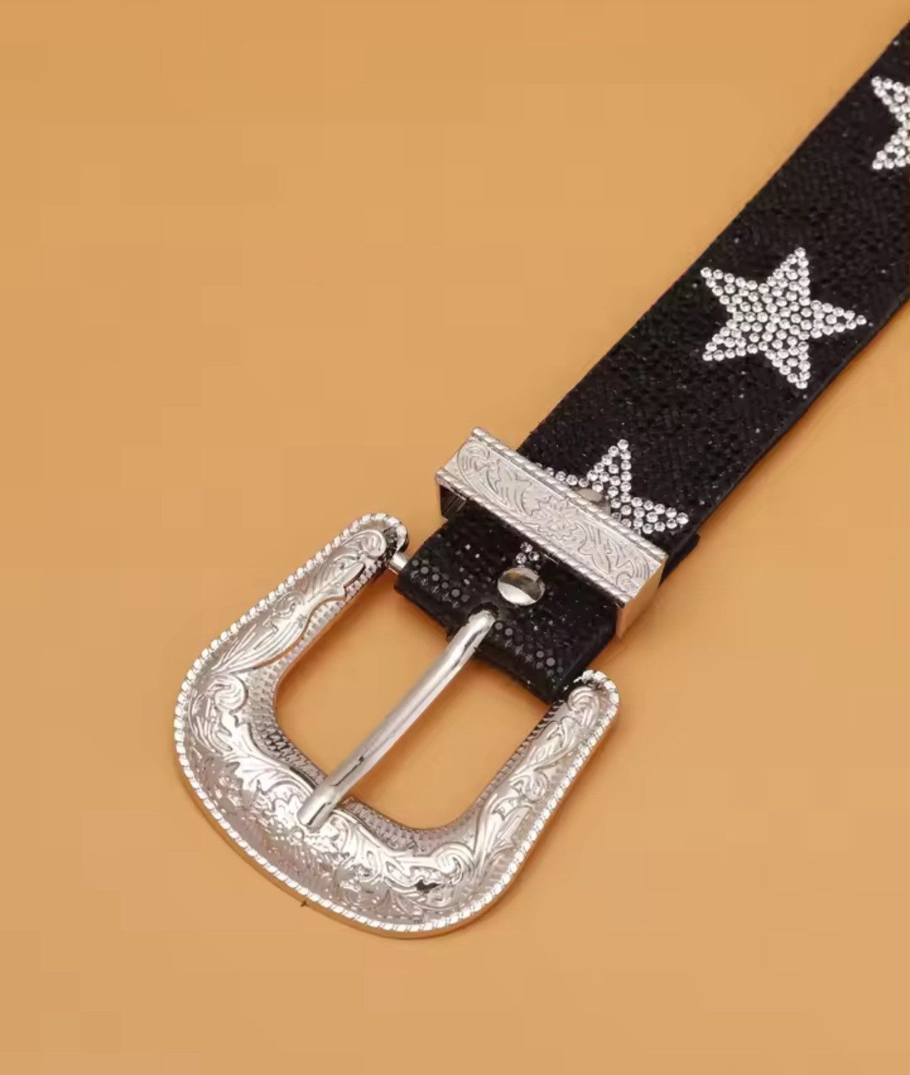 Japanese Brand × Leather Shiny Rhinestone Star Pu Leather Belt Size ONE SIZE - 4 Thumbnail