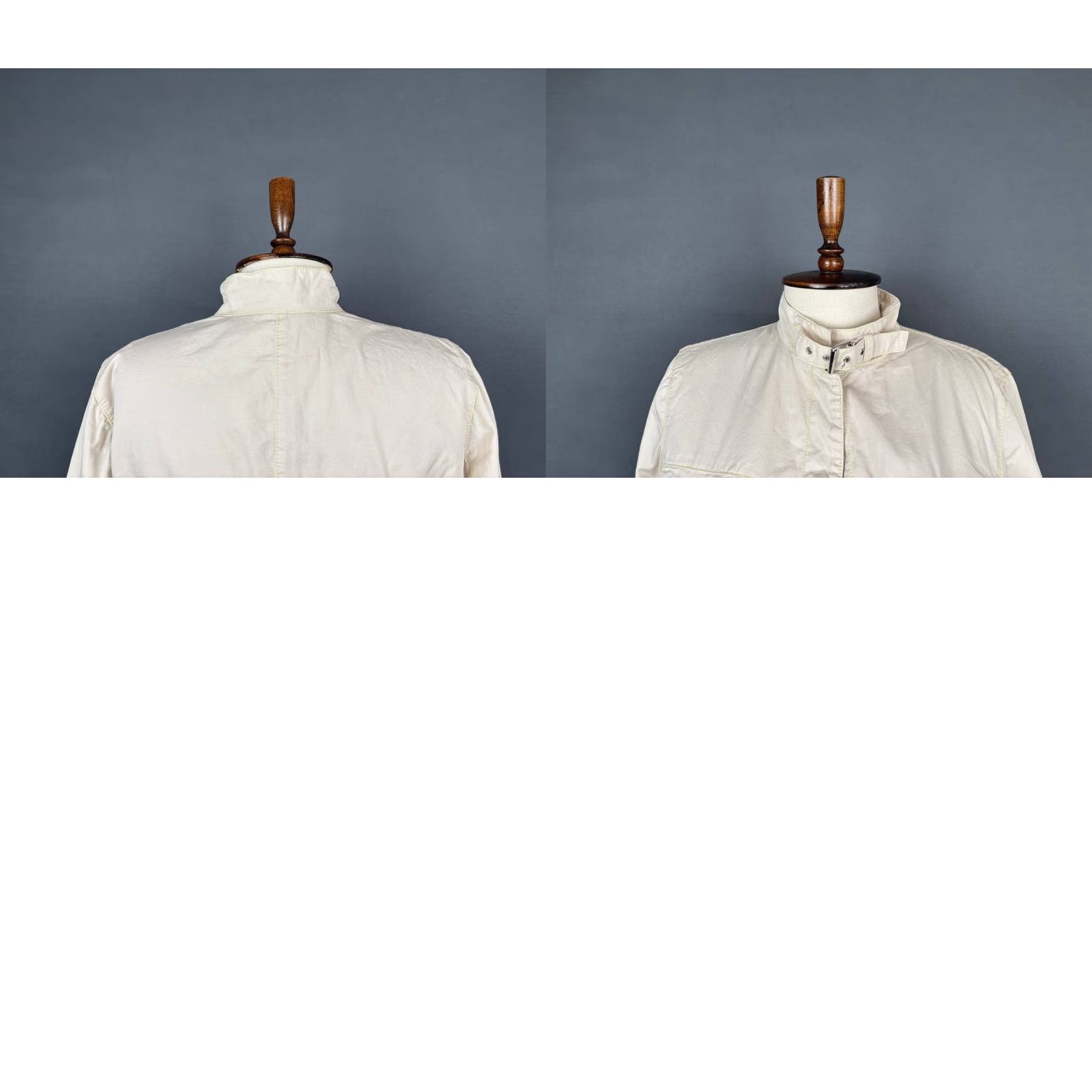 Emporio Armani Emporio Armani Womens Jacket White Cotton Long Sleeve Windbreaker Belt Size ONE SIZE - 9 Thumbnail