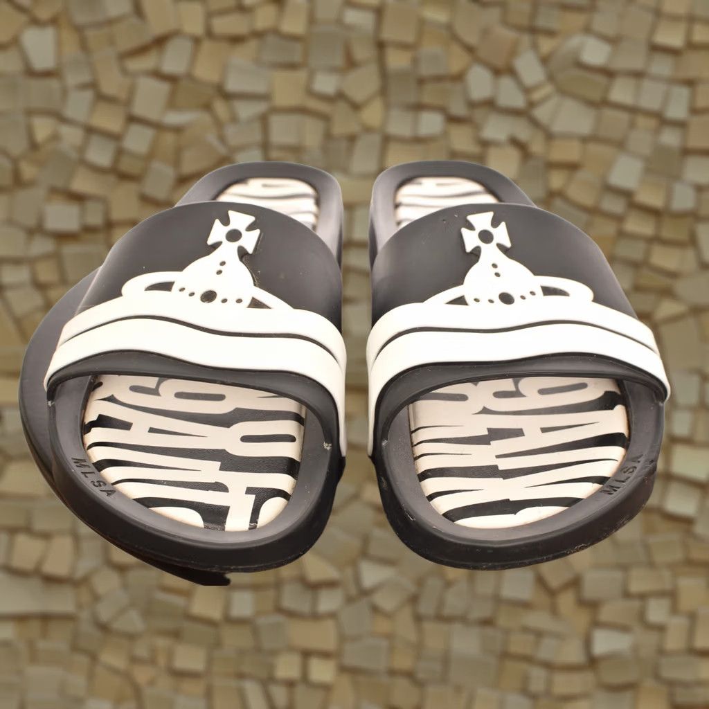 Vivienne Westwood Vivienne Westwood x Melissa Rubber Beach Slides Women US 11 Black Sandal Slide Size US 11 / IT 41 - 1 Thumbnail