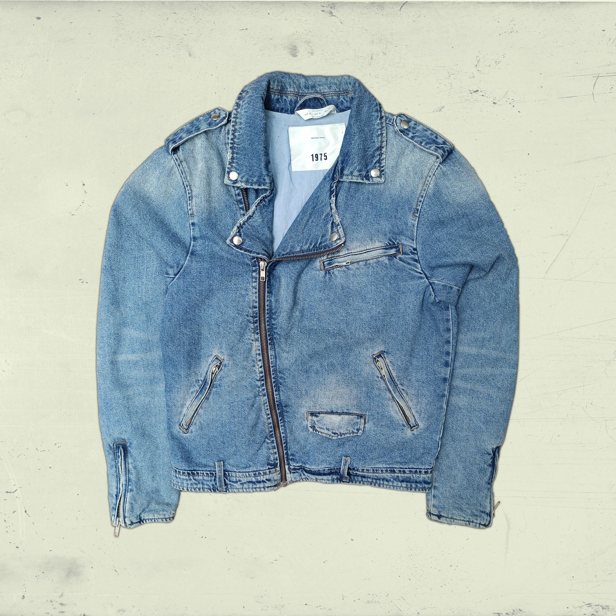 Zara Z1975 Zara Denim Biker Ramones Jacket Size US M / EU 48-50 / 2 - 1 Thumbnail