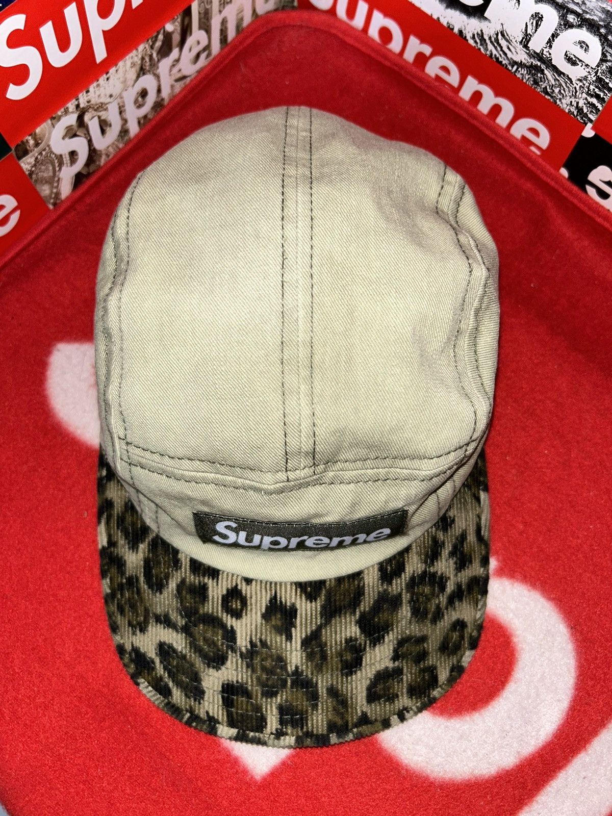 Supreme Supreme Safari Leopard Camp Cap Olive FW11 VNDS RARE HAT Size ONE SIZE - 2 Thumbnail