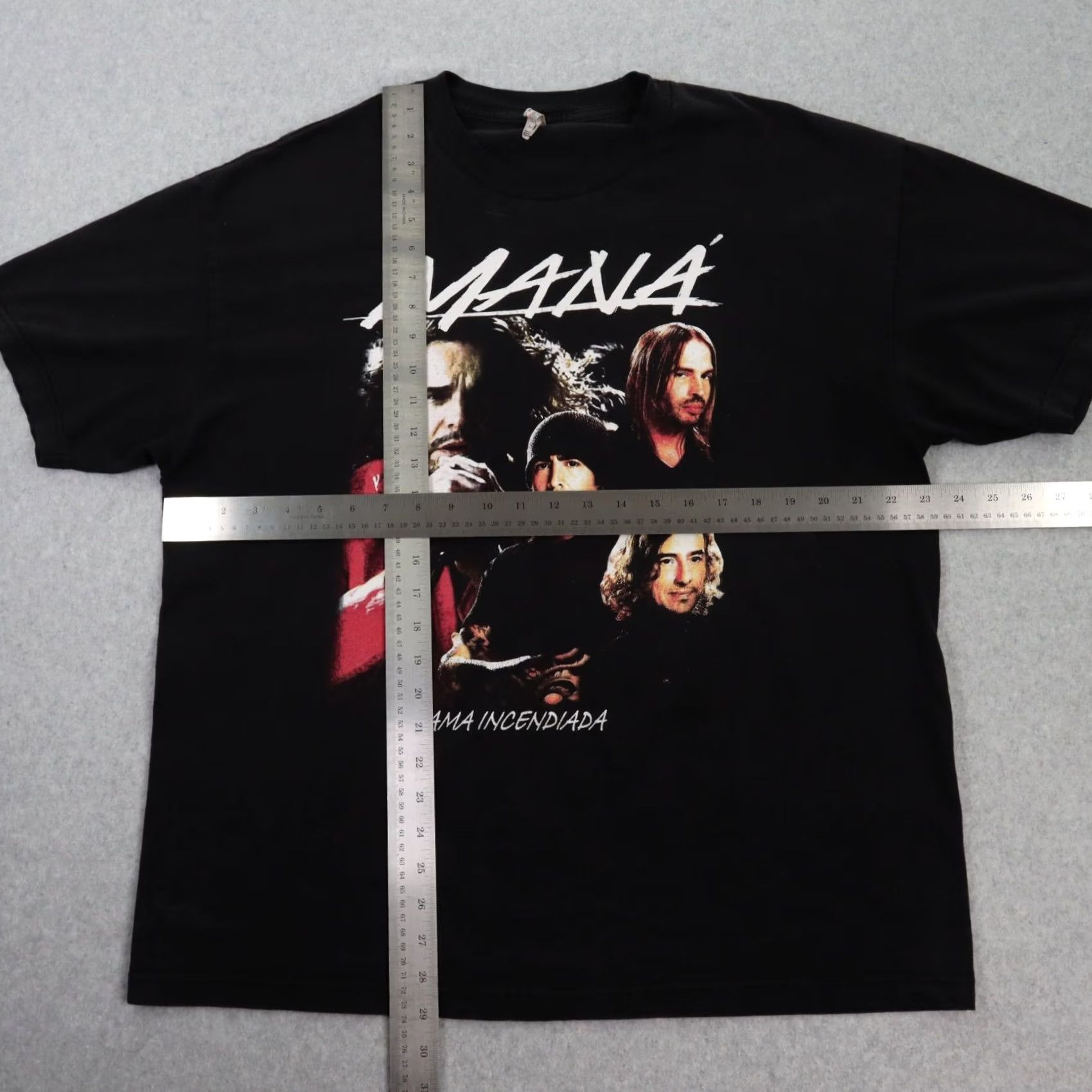 Vintage MANA Band MENS XL Black Cama Incendiada Tour En Concierto Shirt Size US XL / EU 56 / 4 - 4 Thumbnail