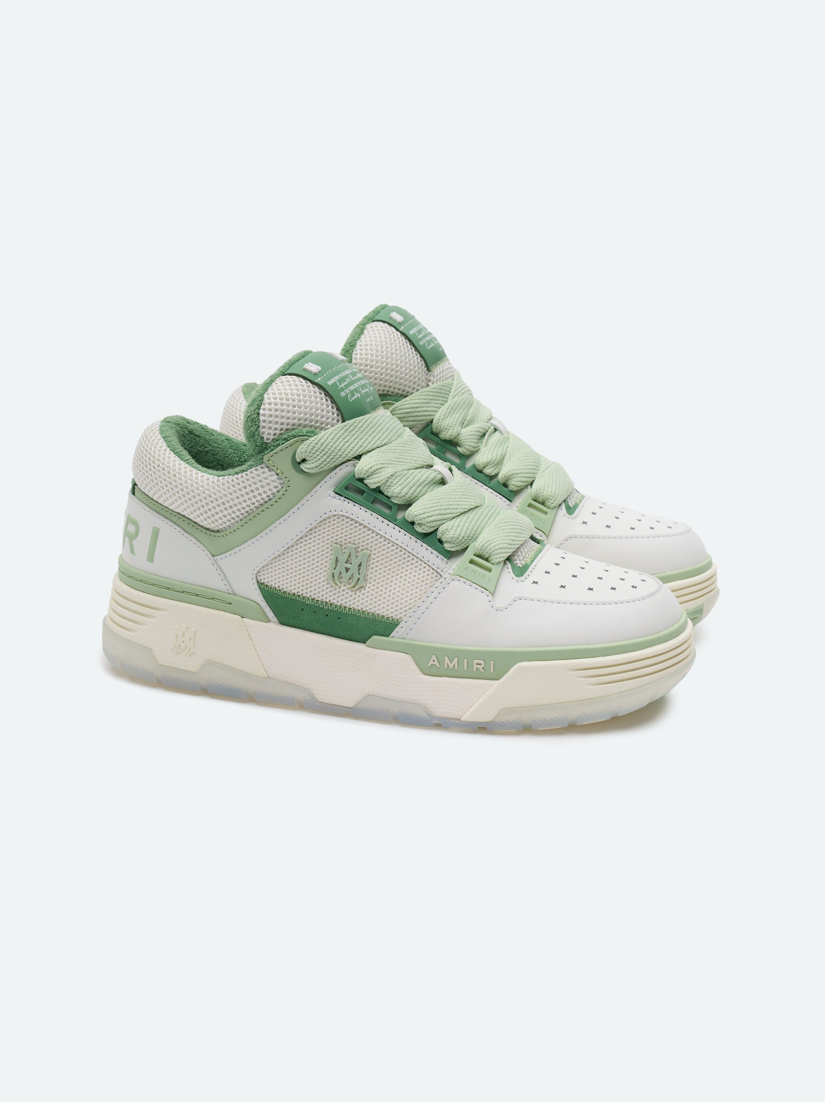 Amiri oc11z0225 MA-1 Low-Top Sneakers in Green/White Size US 10 / EU 43 - 2 Thumbnail