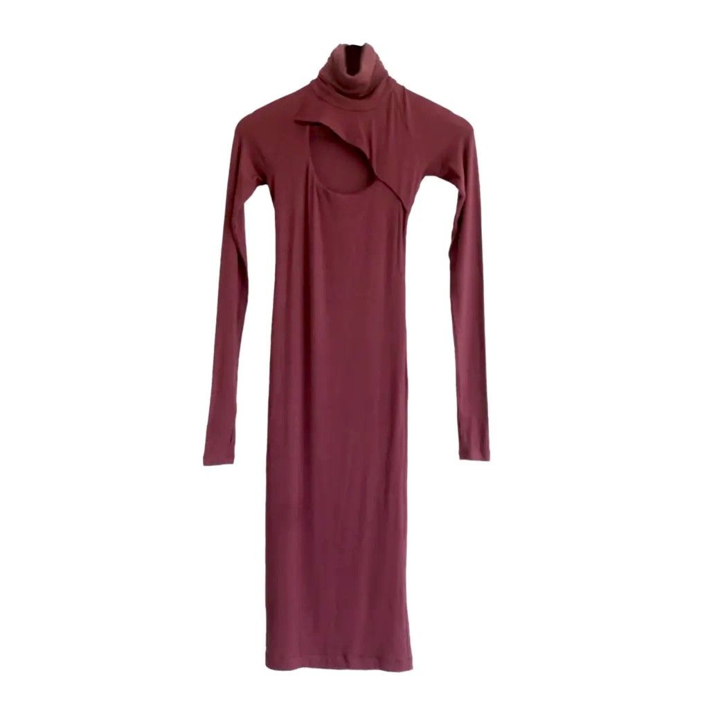 ALIX NYC Alix NYC Clarkson Ribbed Cut-Out Dress Clove XS Size XS / US 0-2 / IT 36-38 - 1 Thumbnail