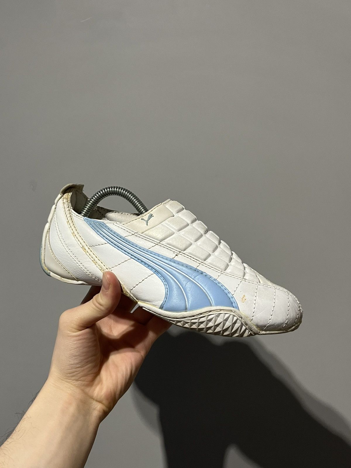 Vintage Puma Bnib Uke Japanese White Leather Slip Ons