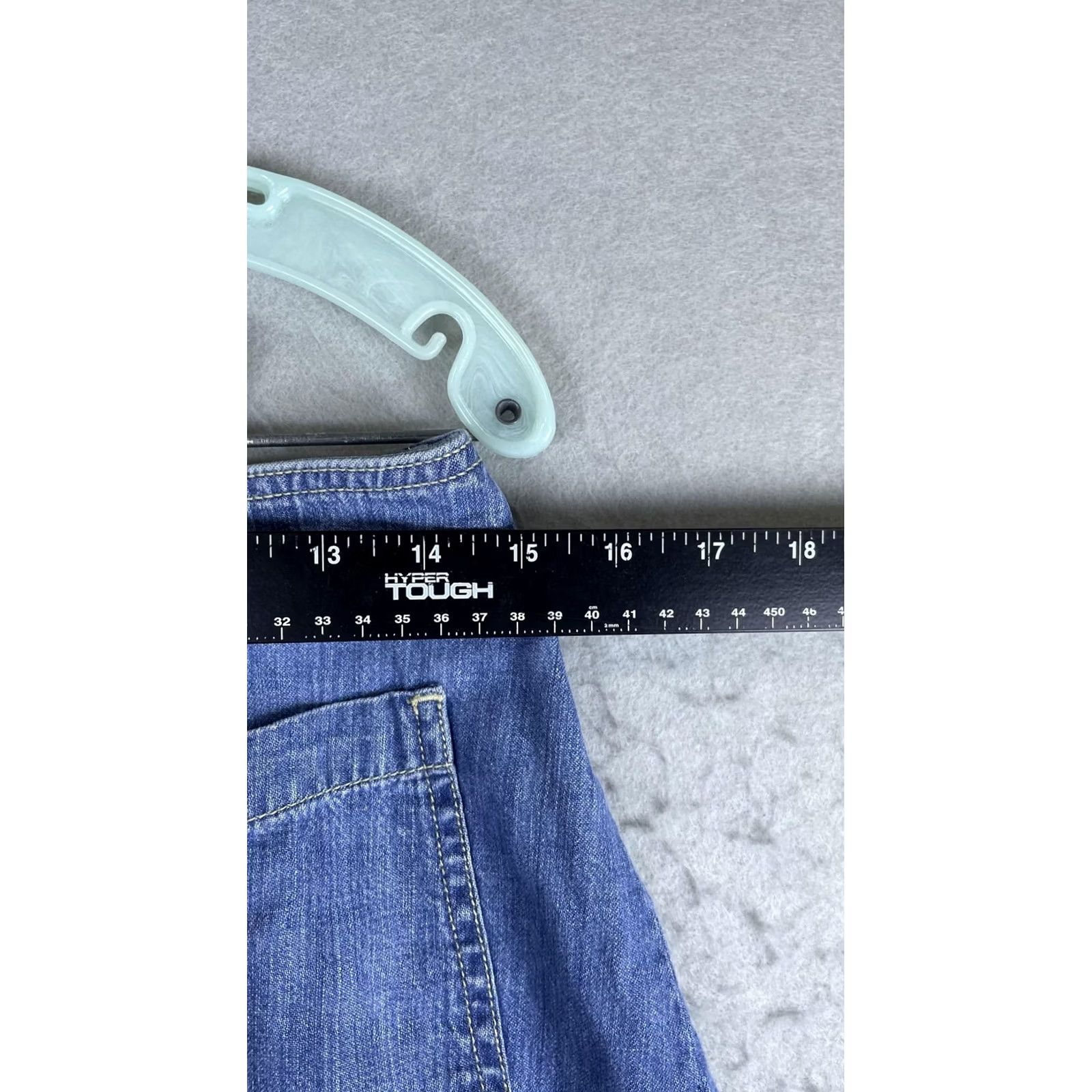 Chaps Chaps Skirt Womens 6 Blue Denim Midi A-Line Button Front Pockets Casual Size 28" / US 6 / IT 42 - 4 Thumbnail