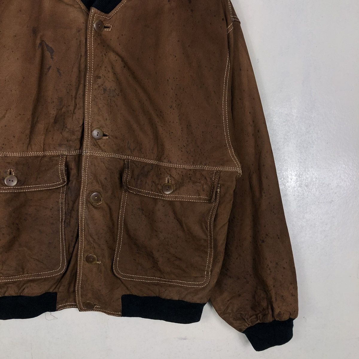 Japanese Brand 📌VINTAGE BIKER LEATHER JACKET HARRISON ISSEY MIYAKE Size US M / EU 48-50 / 2 - 7 Thumbnail