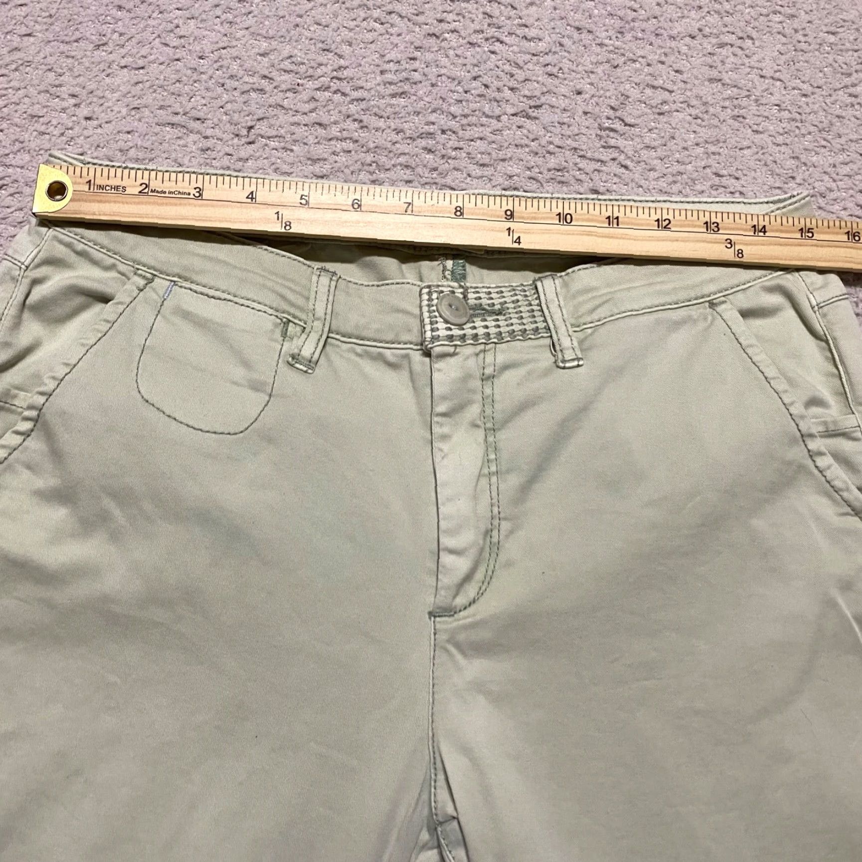 Anthropologie Anthropologie Pants sz 29 Beige Solid Straight Leg Chino Slim Mid Rise Womens Size 29" - 5 Thumbnail