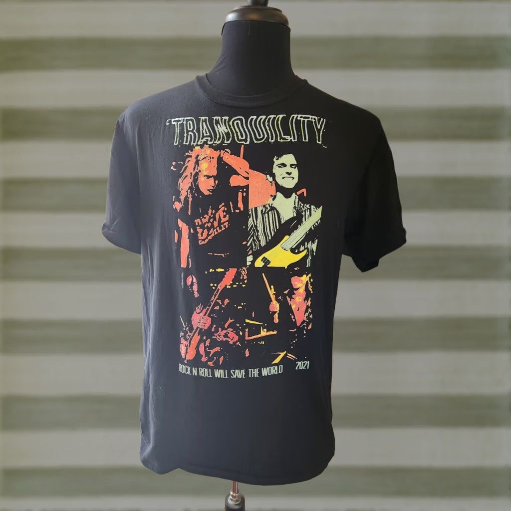 Anvil Tranquility Rock N Roll Will Save The World Black T Shirt Size Large Size US L / EU 52-54 / 3 - 1 Preview