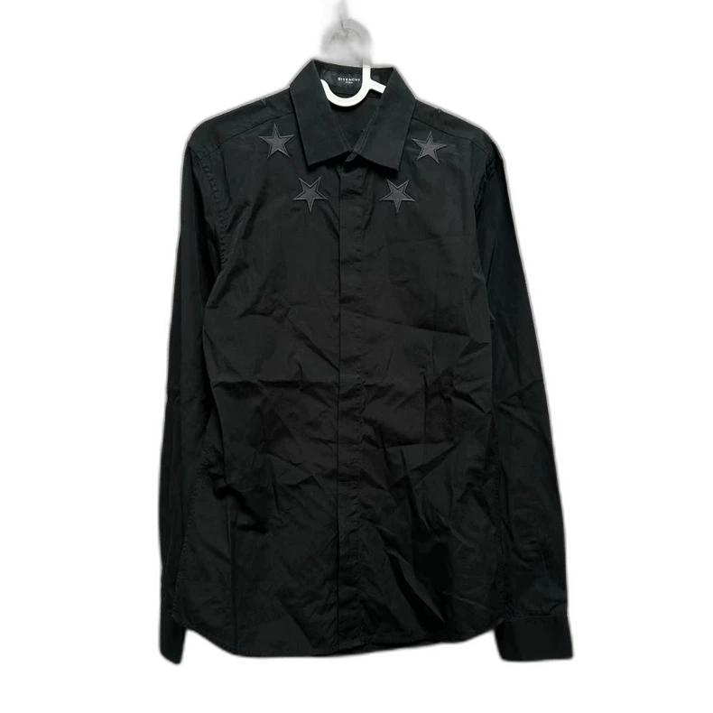 Givenchy GIVENCHY Black Shirt with Star Embroidery Size US M / EU 48-50 / 2 - 1 Thumbnail