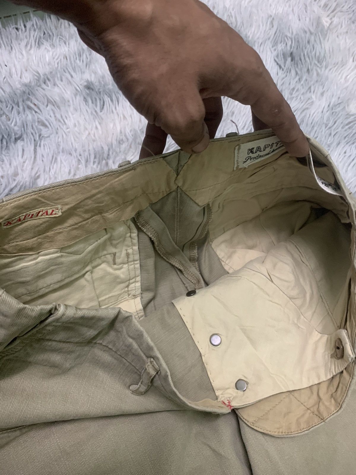 Kapital 90s KAPITAL BUCKLE BACK CHINO PANT RARE DESIGN Size US 30 / EU 46 - 6 Thumbnail