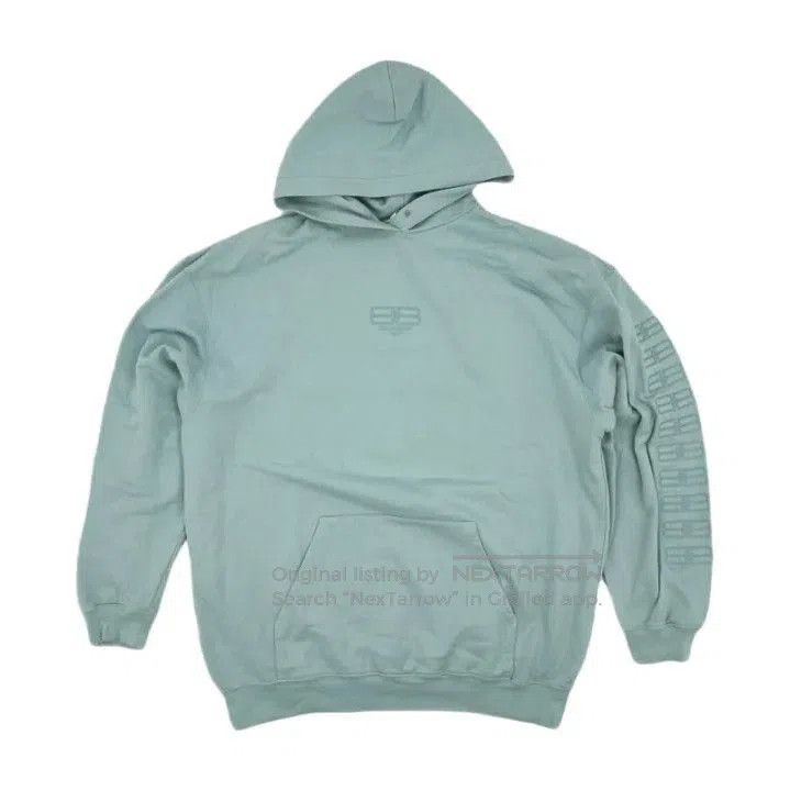 Balenciaga Balenciaga Mint Green Hooded Sweatshirt. Size US M / EU 48-50 / 2 - 1 Thumbnail