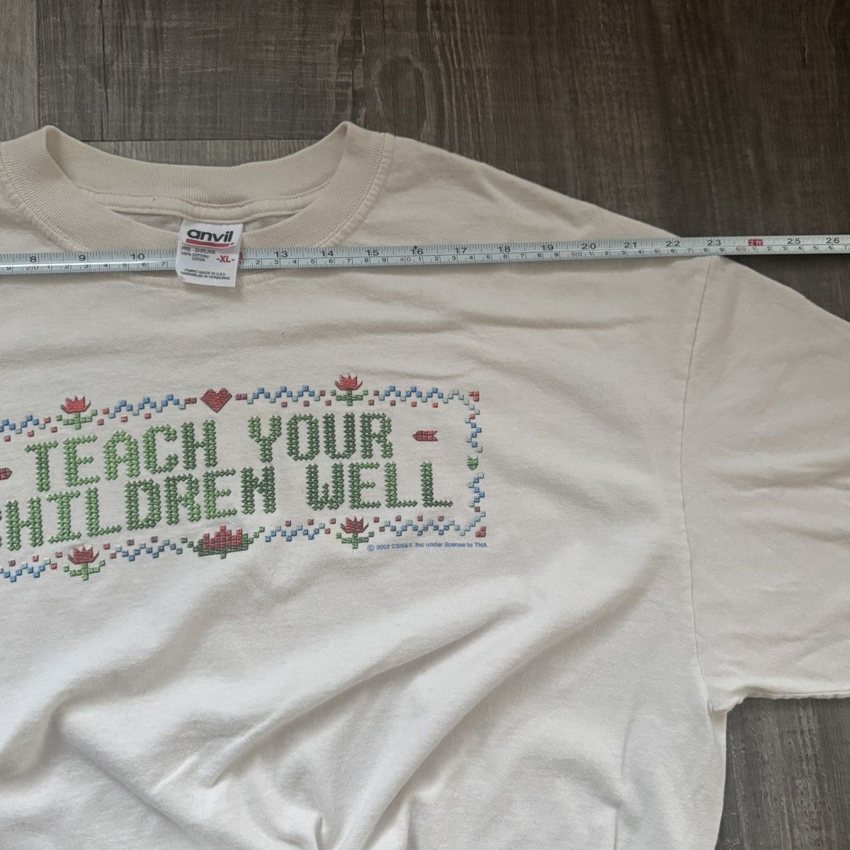 Anvil ANVIL • VNTG "Teach Yours" Pre Shrunk Tee (XL) Size US XL / EU 56 / 4 - 2 Thumbnail